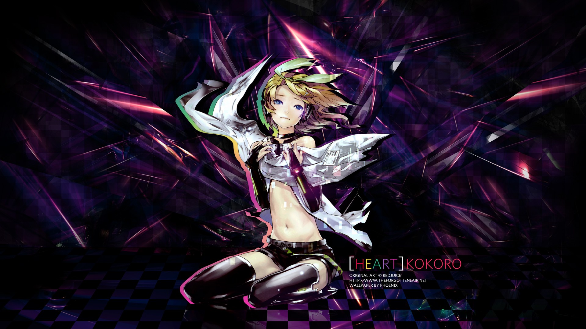 Blondes Vocaloid Kagamine Rin Redjuice Free Wallpaper Wallpaperjam Com