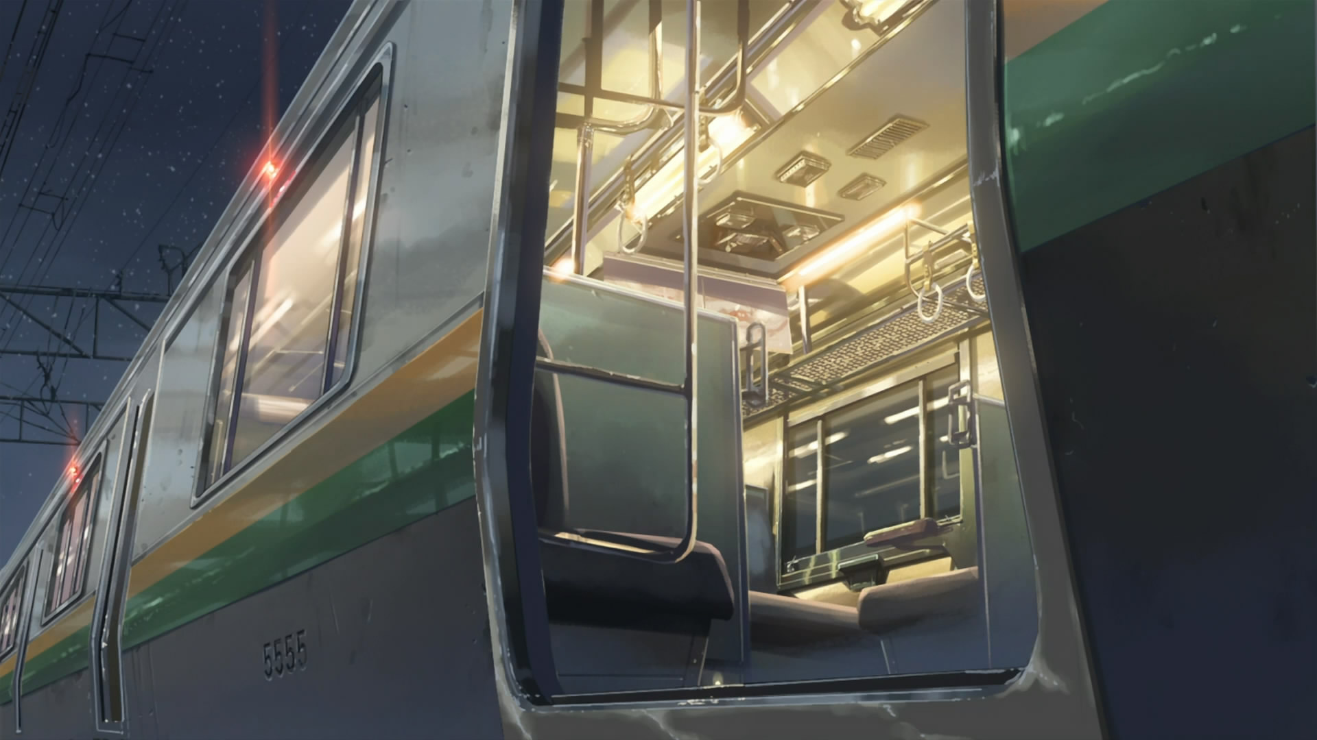 Snow Trains Makoto Shinkai 5 Centimeters Per Second Vehicles Free Wallpaper Wallpaperjam Com