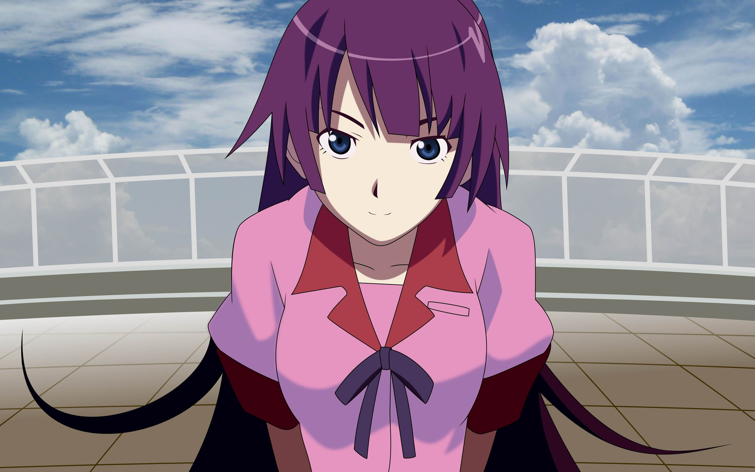 Bakemonogatari Senjougahara Hitagi Monogatari Series Free Wallpaper Wallpaperjam Com