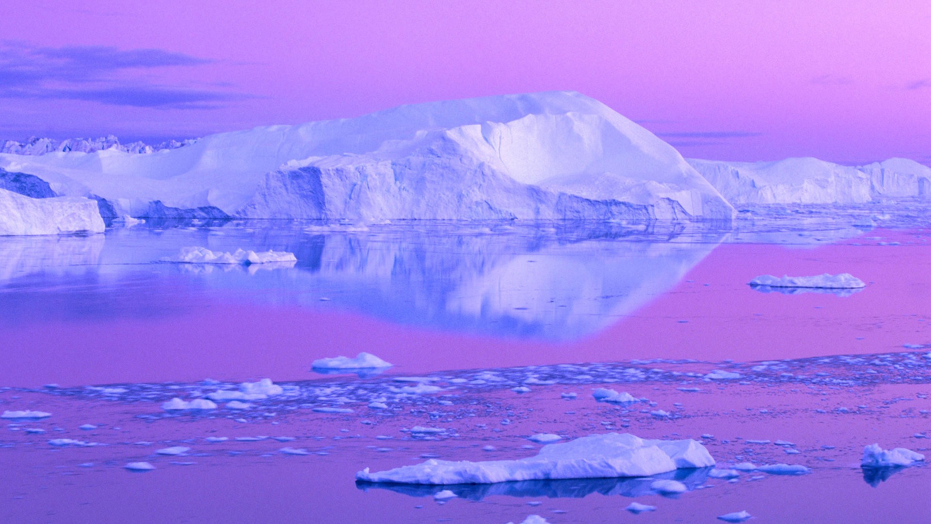 nature, winter, icebergs, bay, Greenland - desktop wallpaper