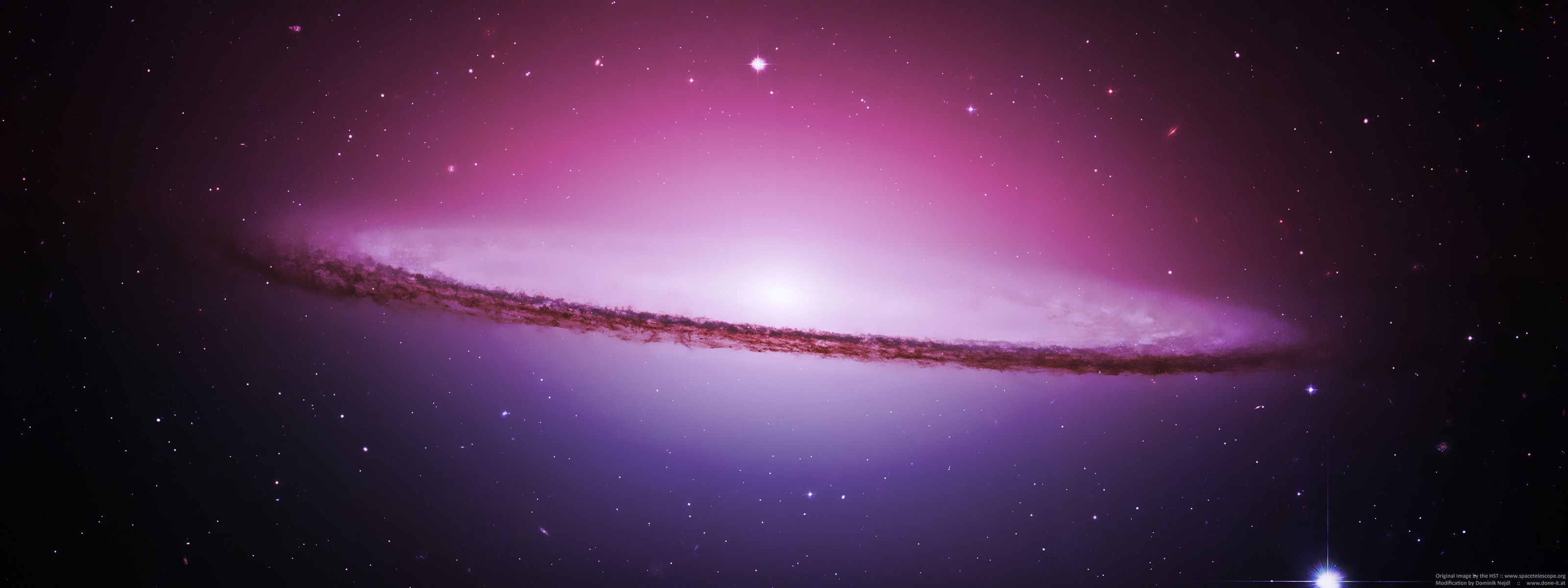 outer space, stars, galaxies, purple, sombrero galaxy - desktop wallpaper