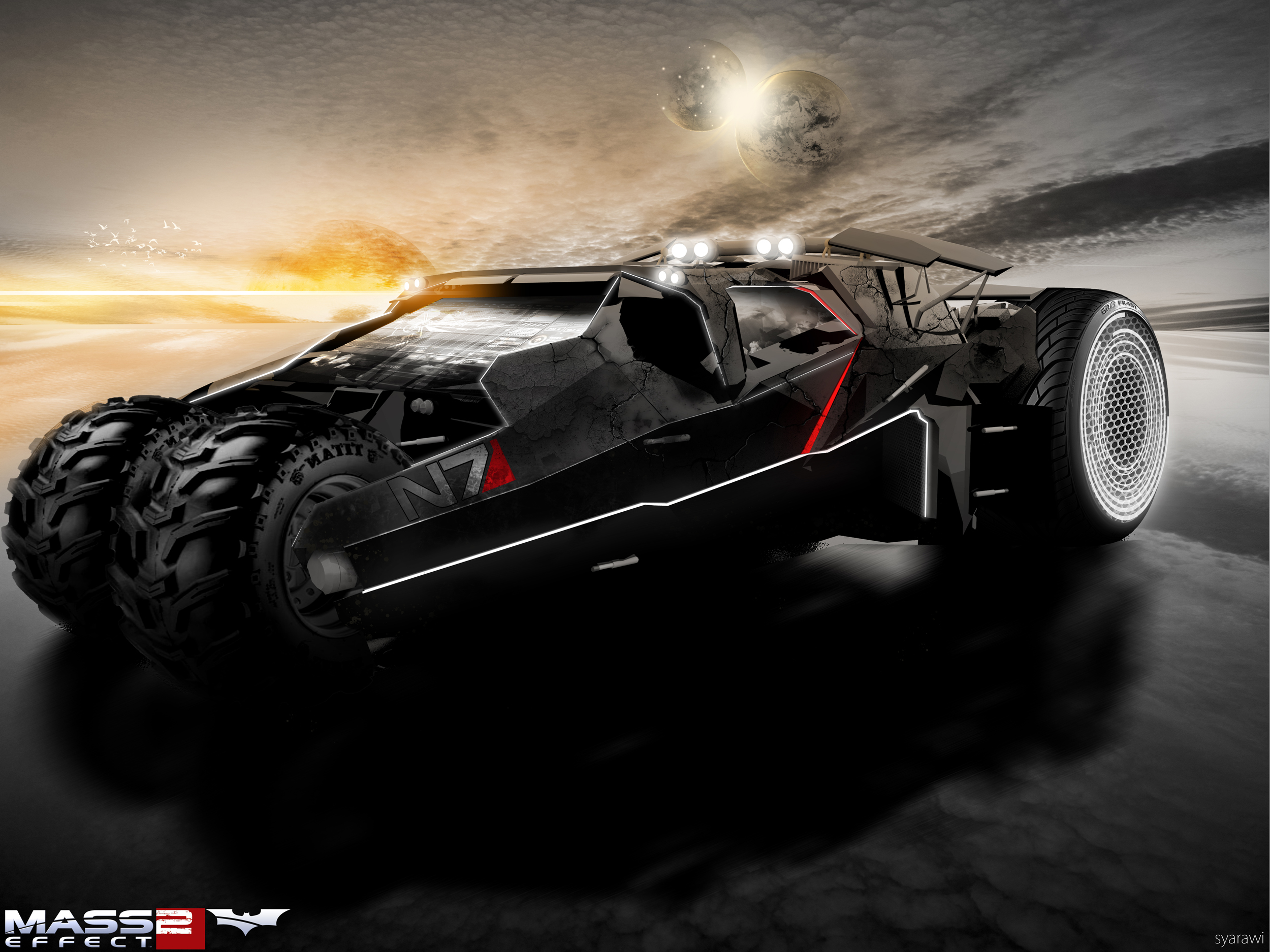 Batman, Mass Effect, Batmobile - desktop wallpaper
