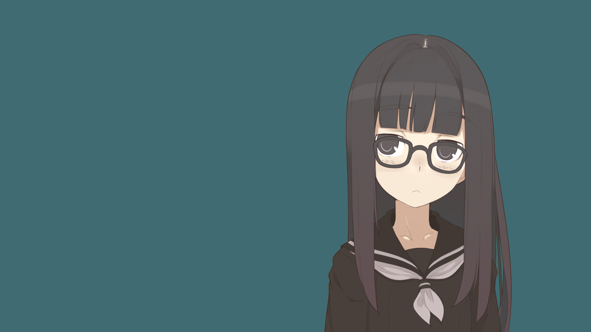 school uniforms, glasses, meganekko, simple background, anime girls - desktop wallpaper