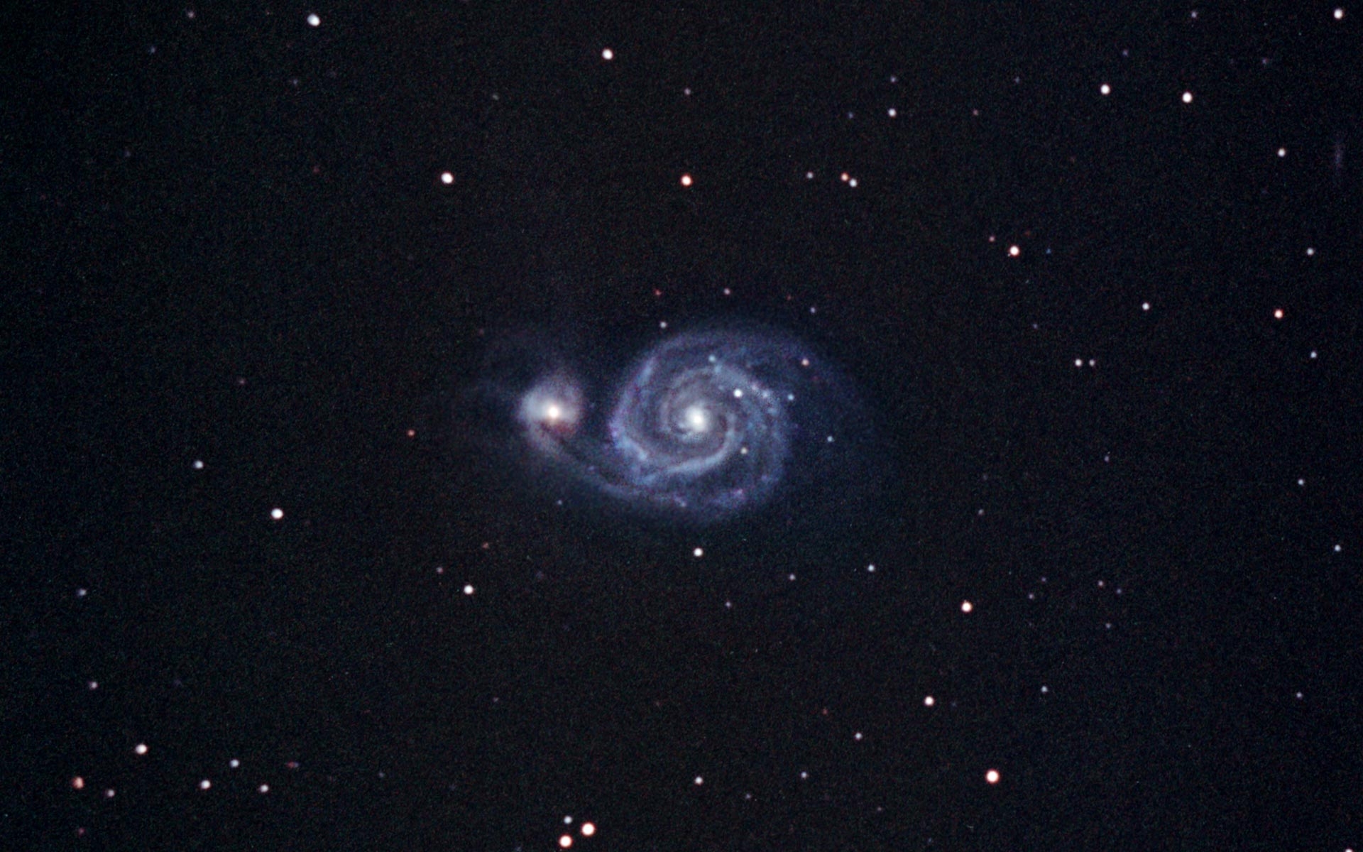 outer space, stars, galaxies, M51 Whirlpool Galaxy - desktop wallpaper