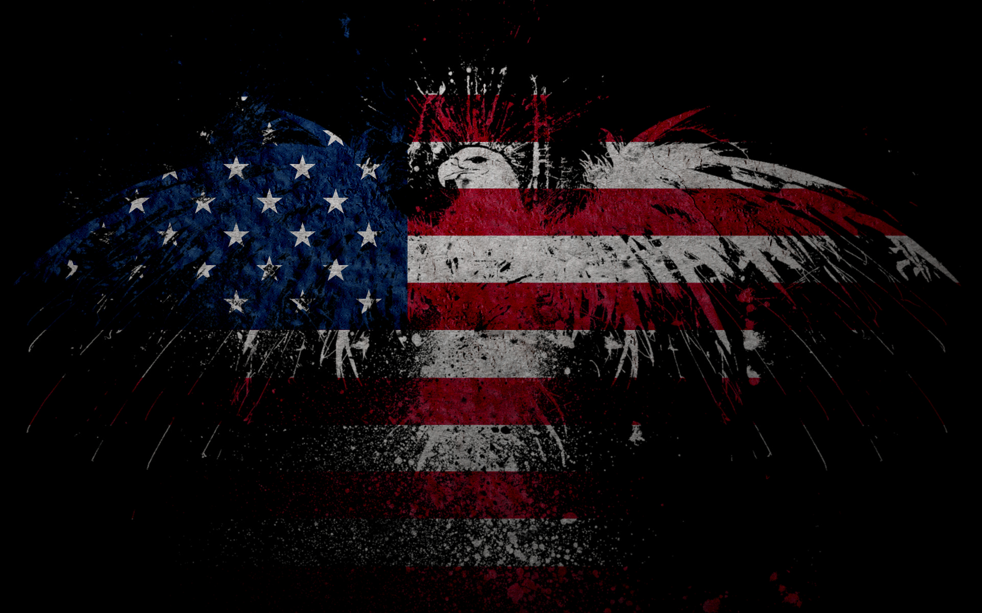 eagles, flags, USA - desktop wallpaper