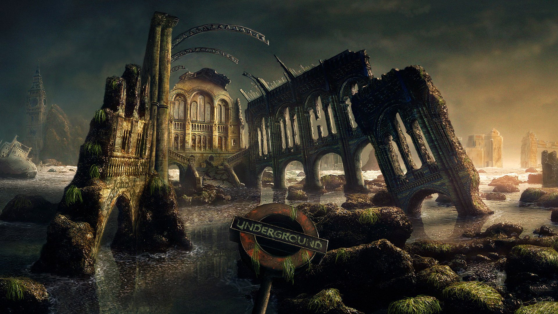 ruins, apocalypse - desktop wallpaper