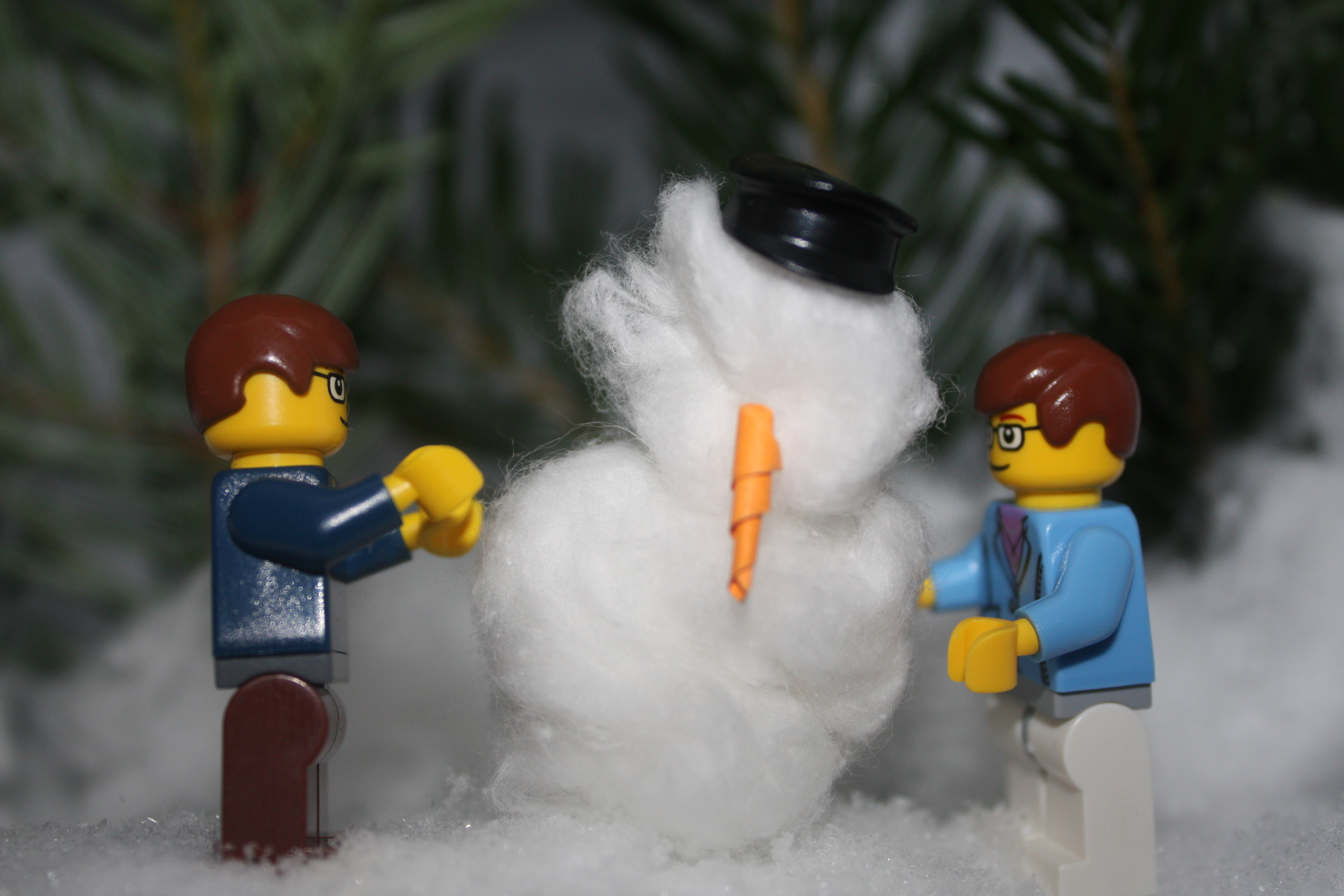 snowmen, Legos - desktop wallpaper