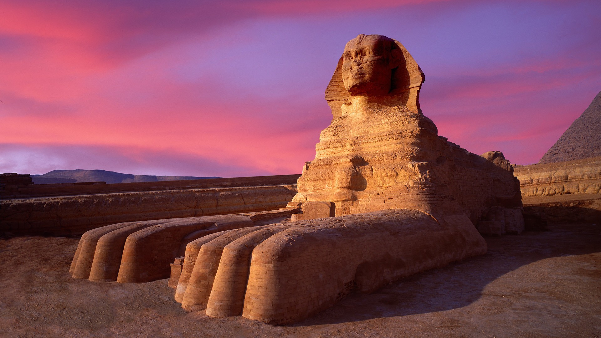 Egypt, sphinx, Giza, evening - desktop wallpaper