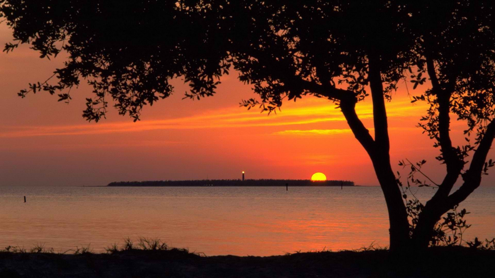 sunset, Florida, National Park, Fort - desktop wallpaper
