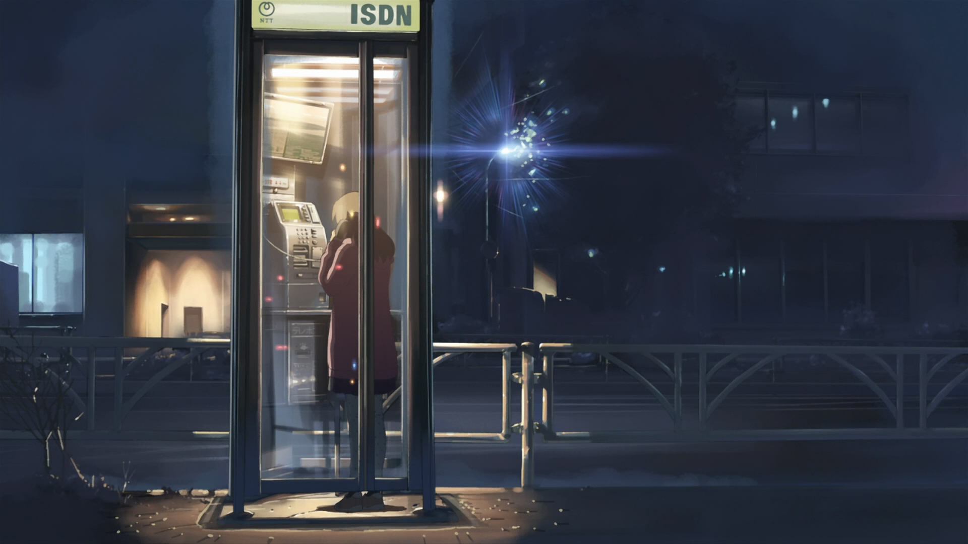 Makoto Shinkai, 5 Centimeters Per Second, payphone - desktop wallpaper