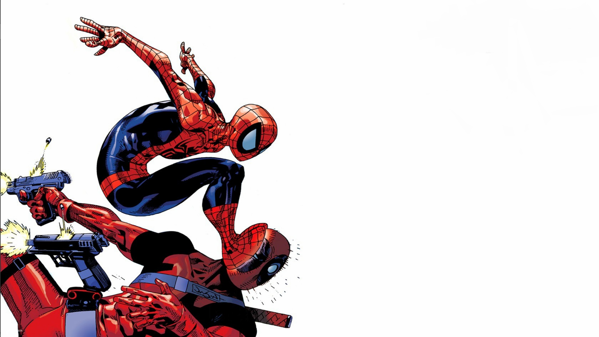 Spider-Man, Deadpool Wade Wilson, Marvel Comics - desktop wallpaper