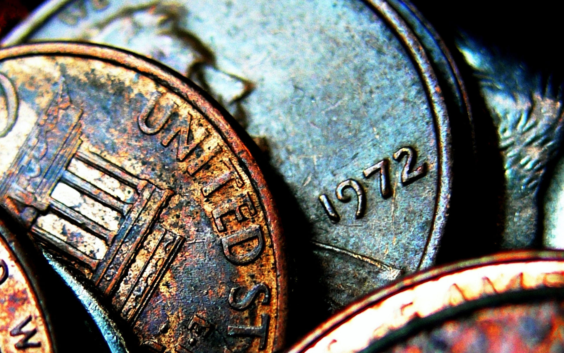 close-up, black, dark, coins, money - desktop wallpaper