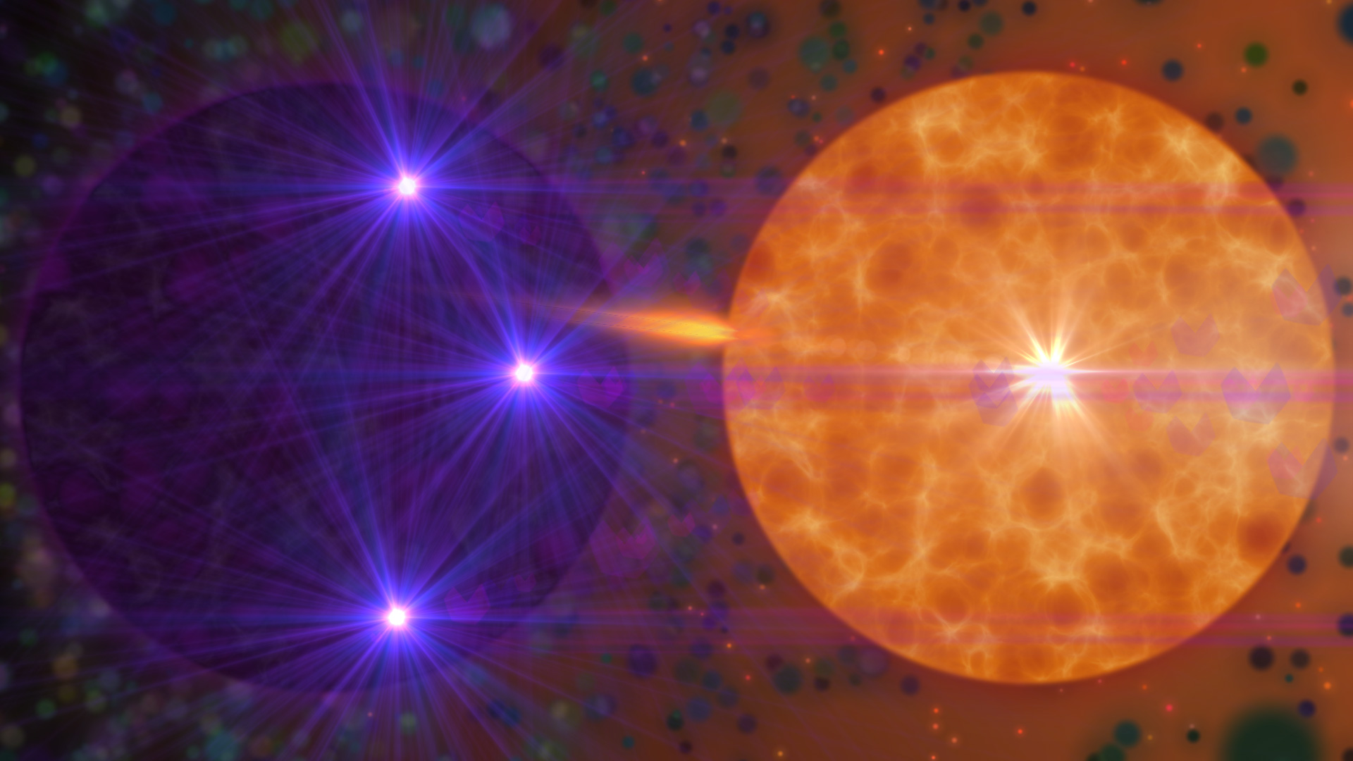 Sun, outer space, stars - desktop wallpaper