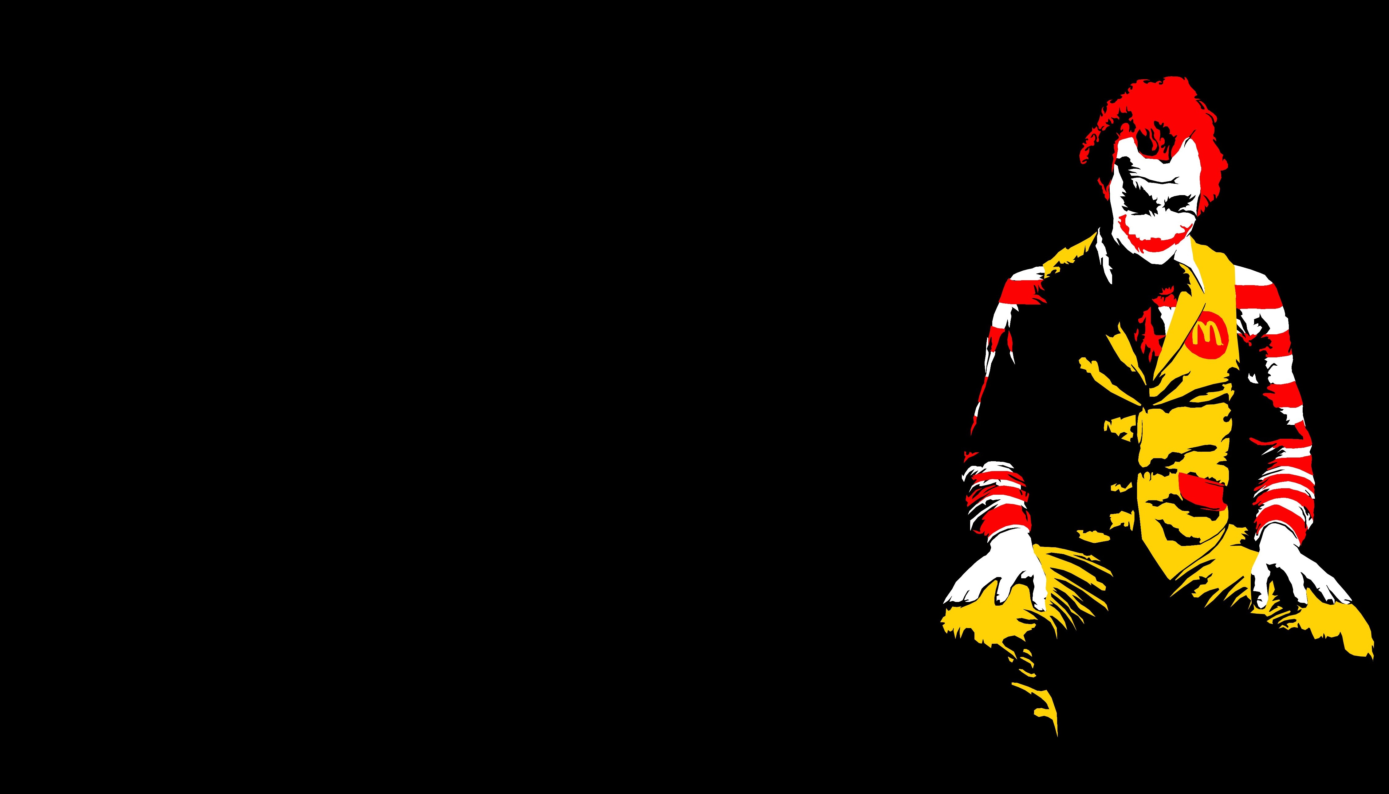 The Joker, Ronald McDonald - desktop wallpaper