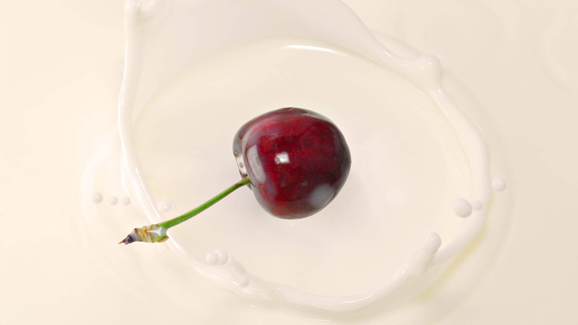 fruits, cherries, white background - desktop wallpaper