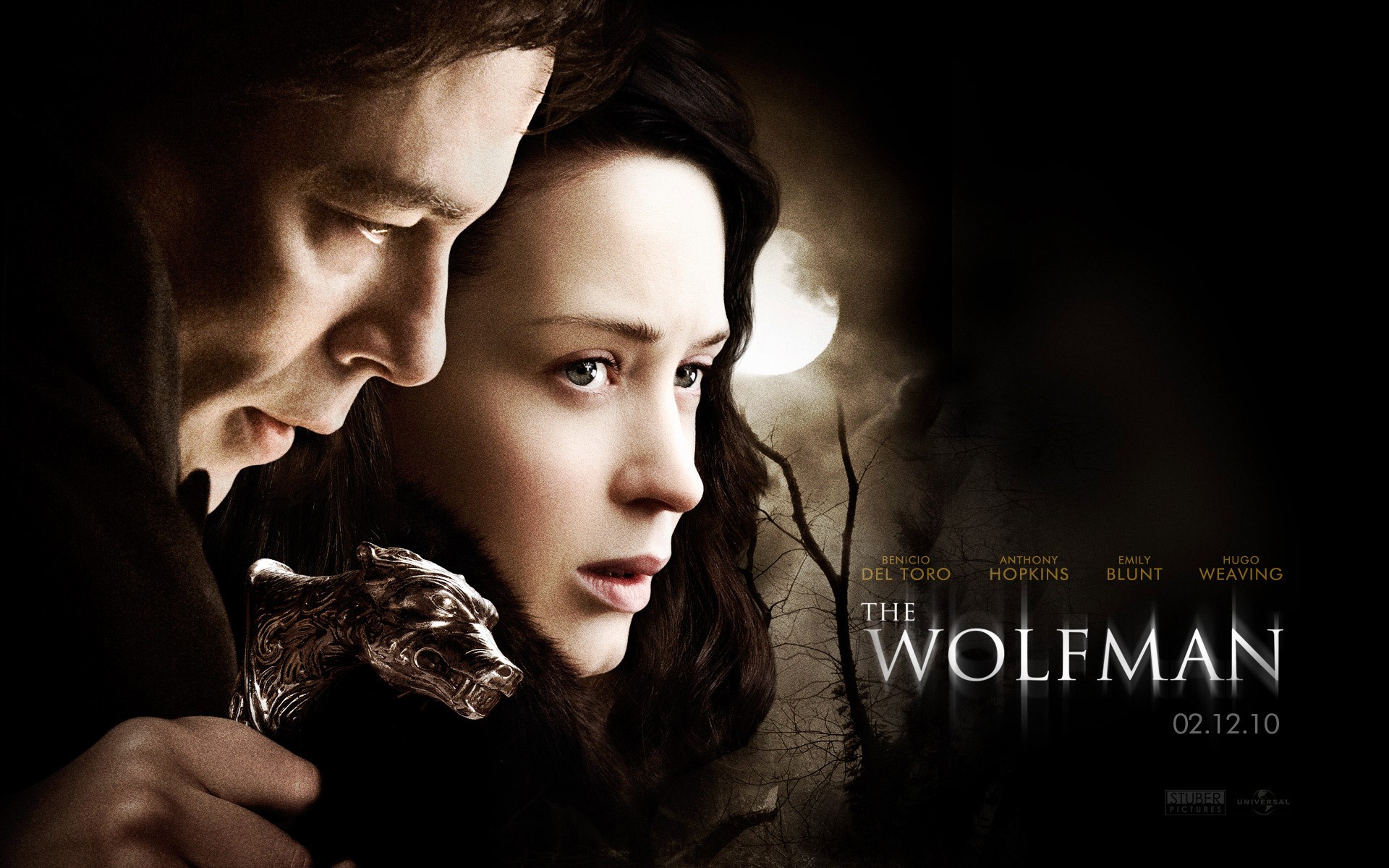movies, Emily Blunt, Benicio Del Toro, The Wolfman - desktop wallpaper