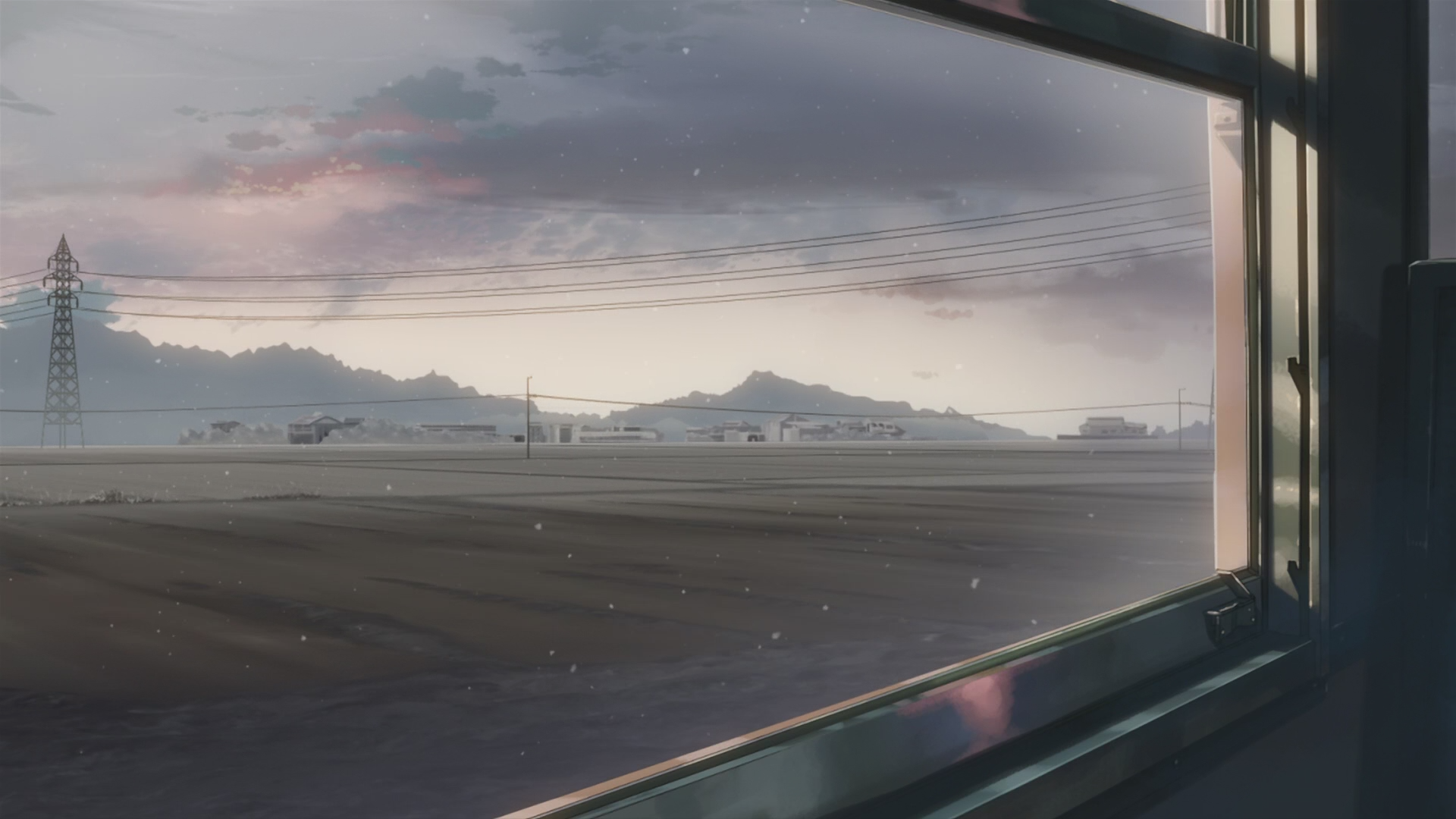 trains, Makoto Shinkai, 5 Centimeters Per Second, artwork, vehicles, anime, window panes - desktop wallpaper