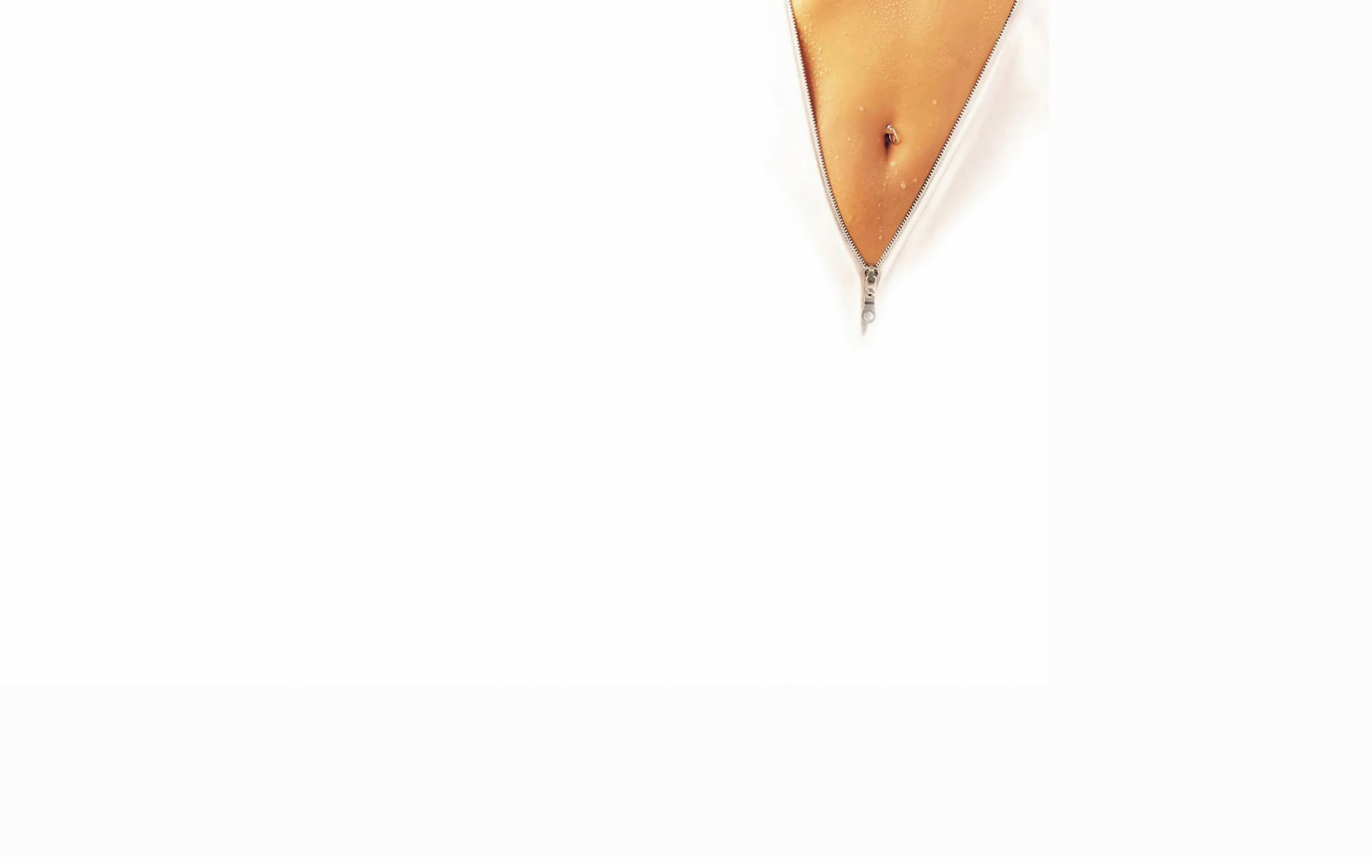 navel, pierced navel, zippers, white background - desktop wallpaper