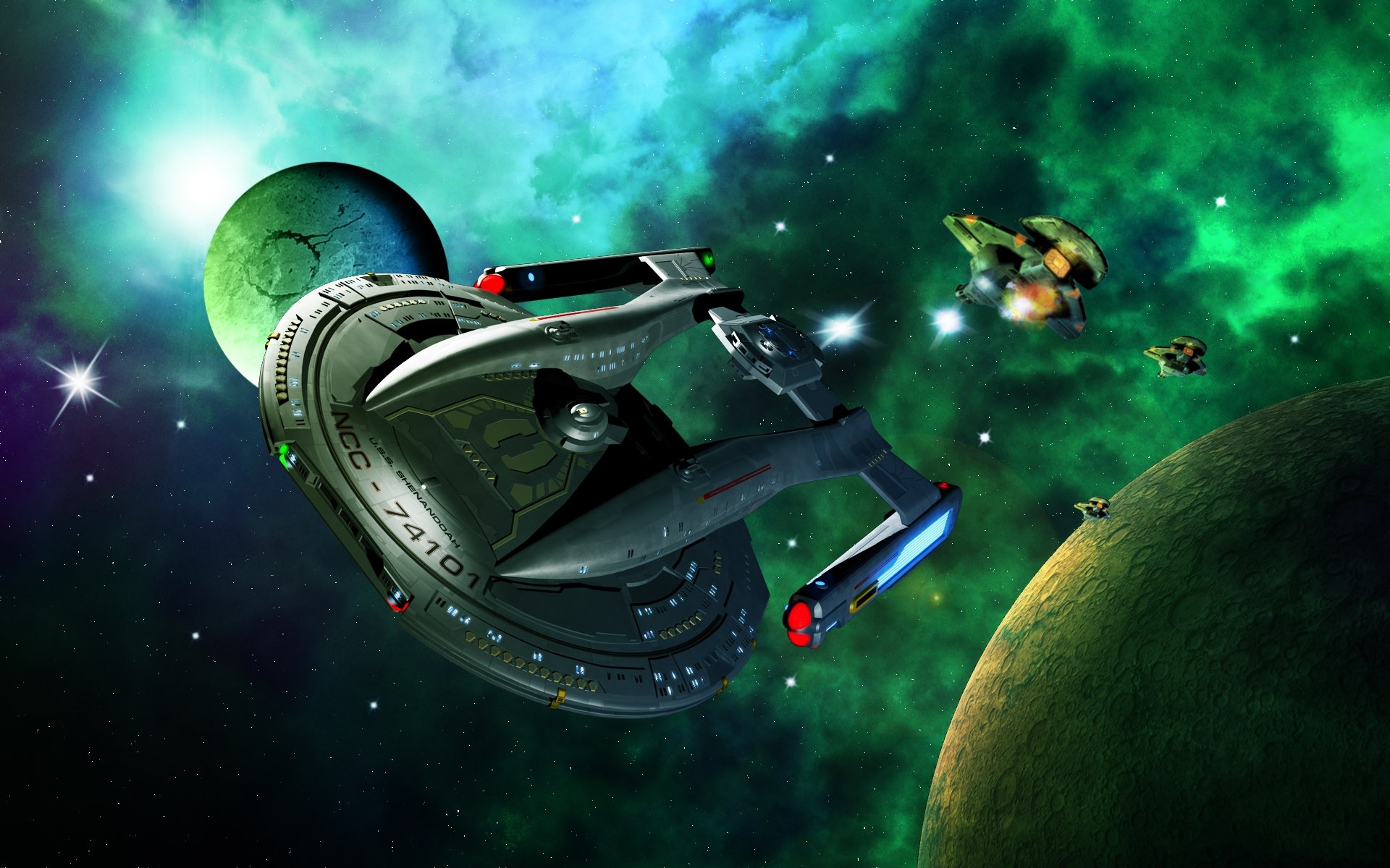Star Trek, spaceships, vehicles, shenandoah - desktop wallpaper