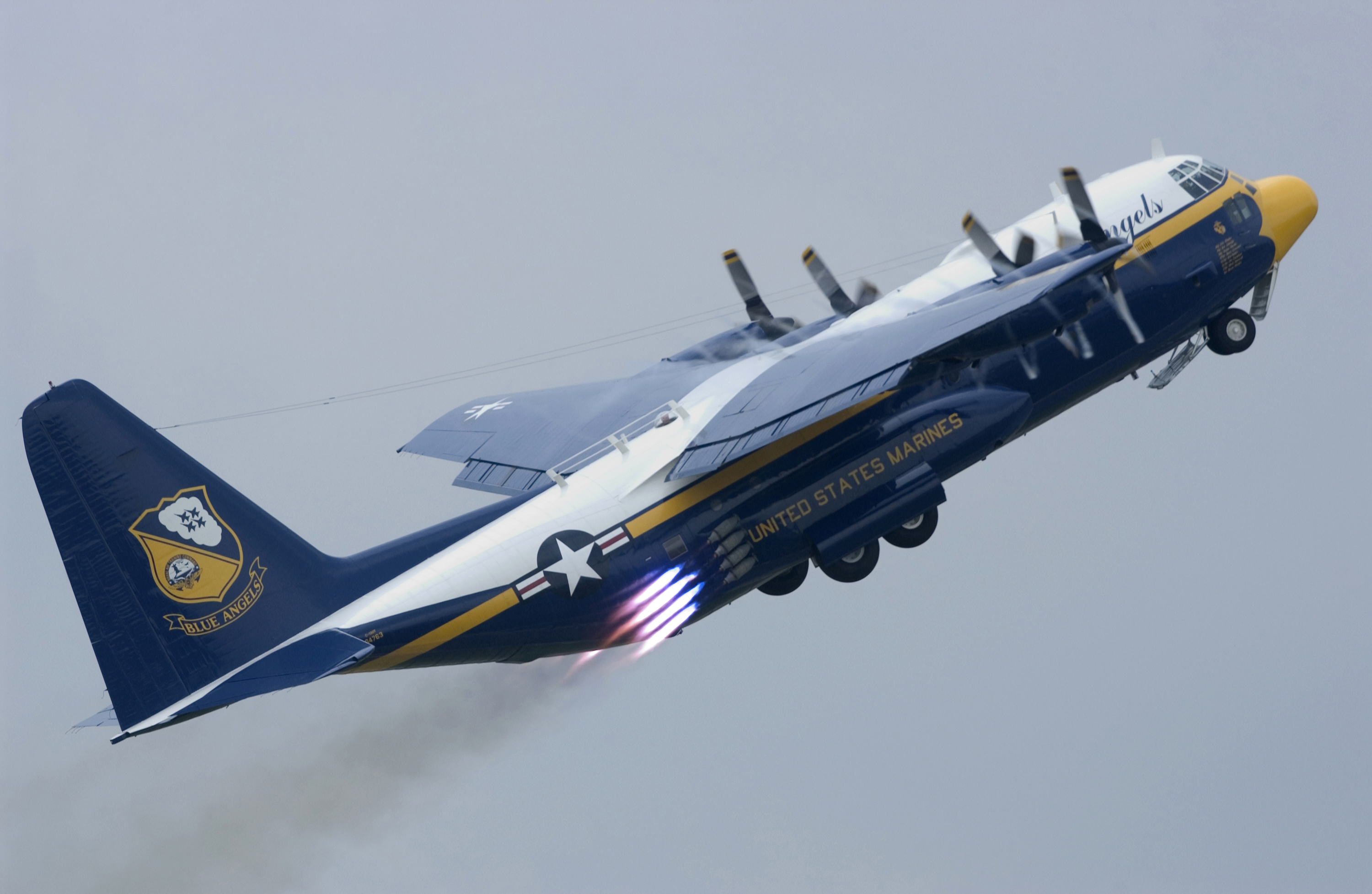 aircraft, US Navy, vehicles, C-130 Hercules, blue angels - desktop wallpaper