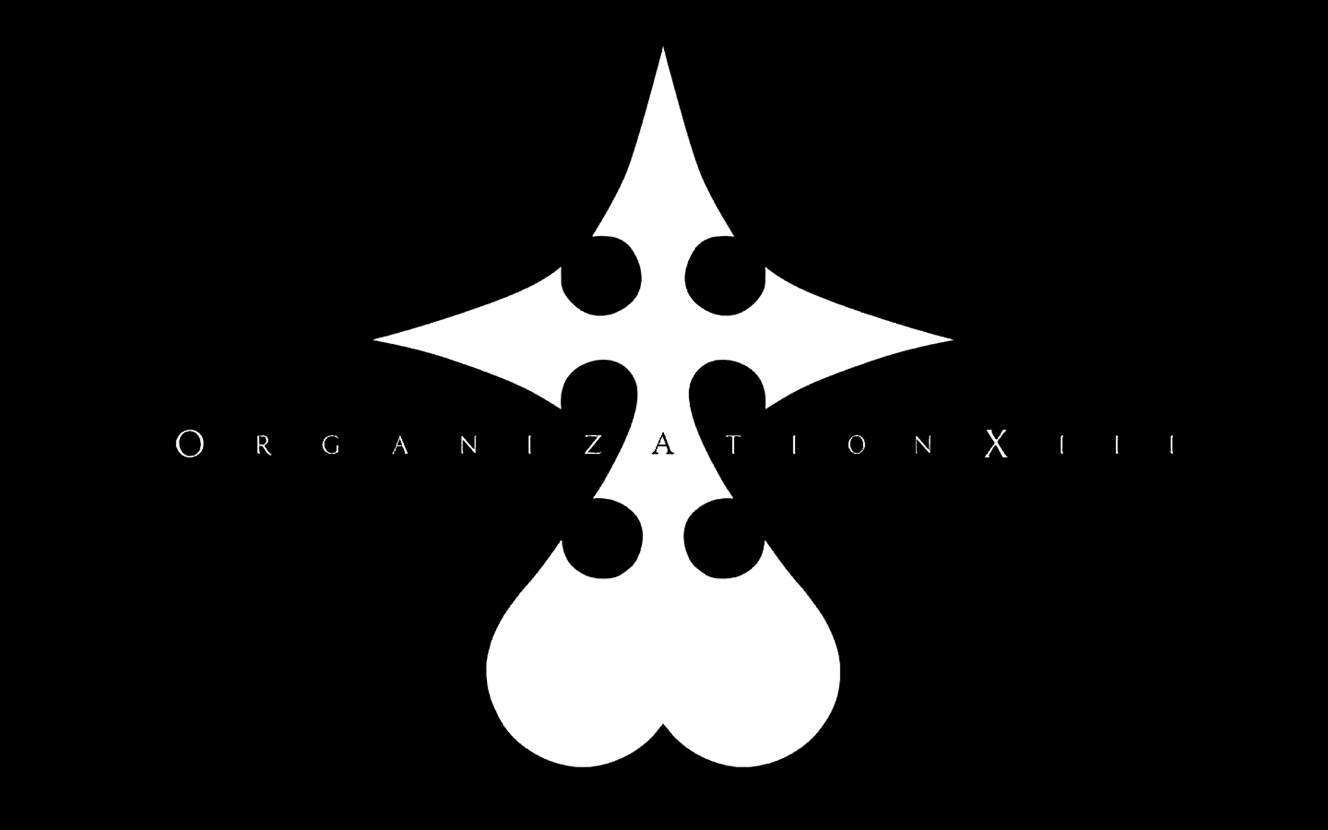 black and white, video games, Kingdom Hearts, minimalistic, Organization XIII - desktop wallpaper