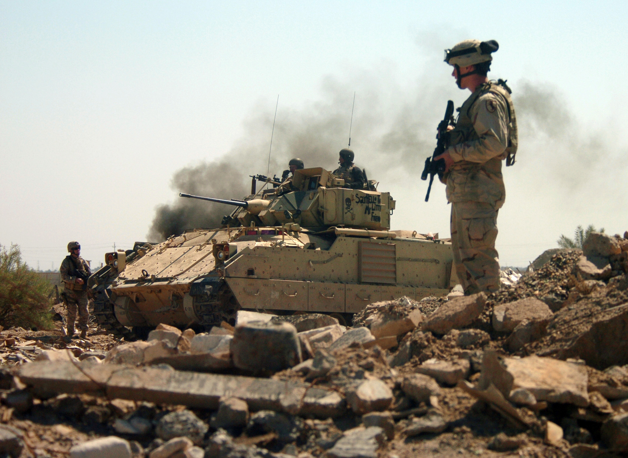 soldiers, US Army, Bradley Fighting Vehicle - desktop wallpaper