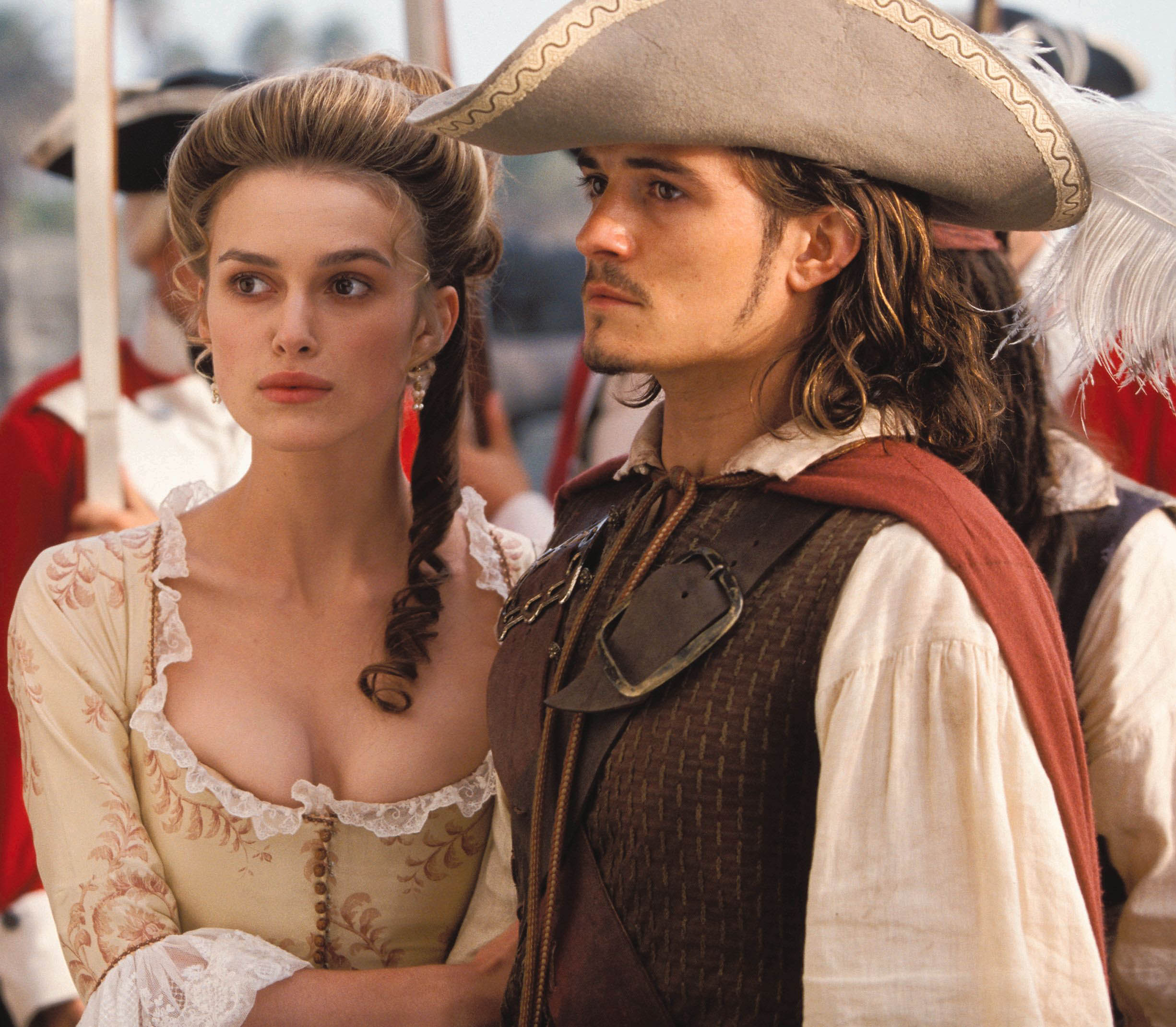 movies, Keira Knightley, Pirates of the Caribbean, Orlando Bloom, Elizabeth Swann - desktop wallpaper