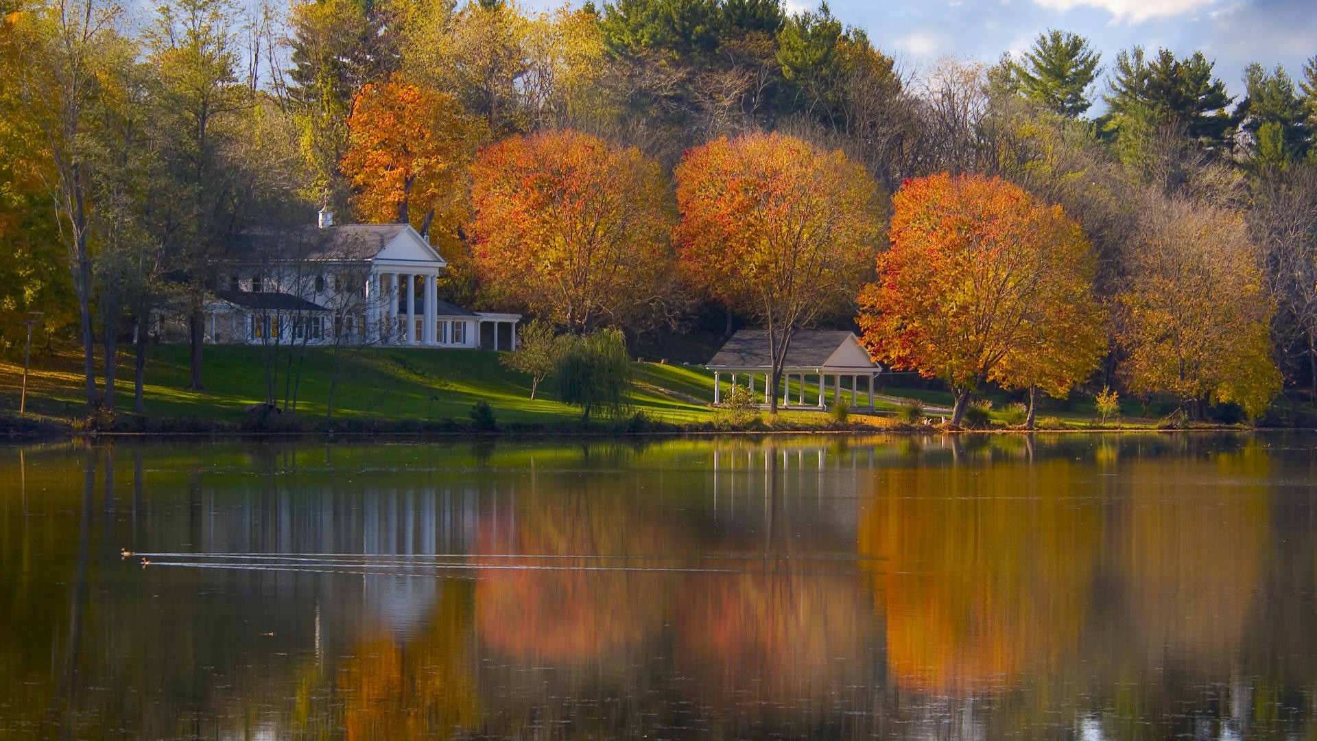 landscapes, autumn, lakes - desktop wallpaper