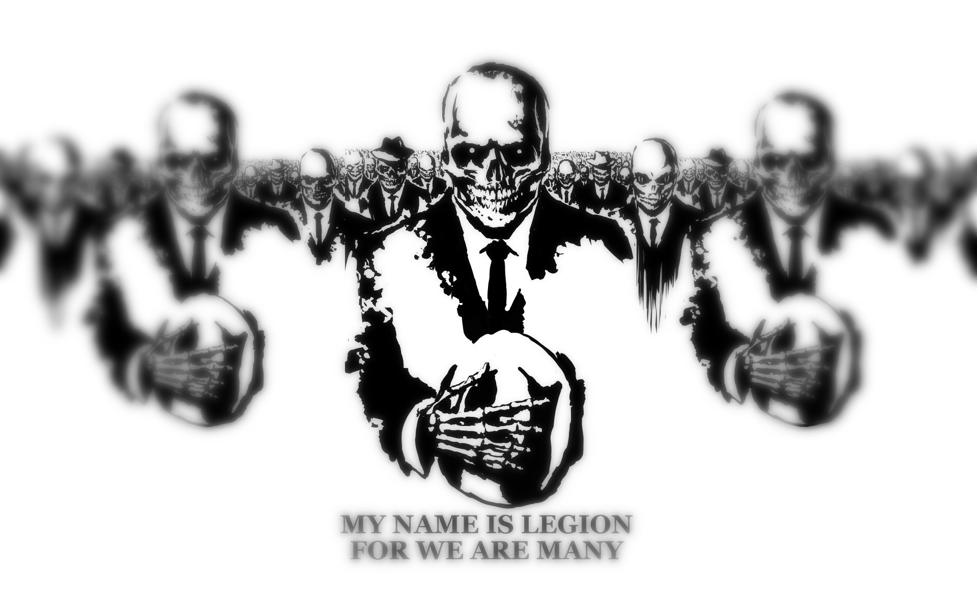 Anonymous, army, legion, skeletons - desktop wallpaper