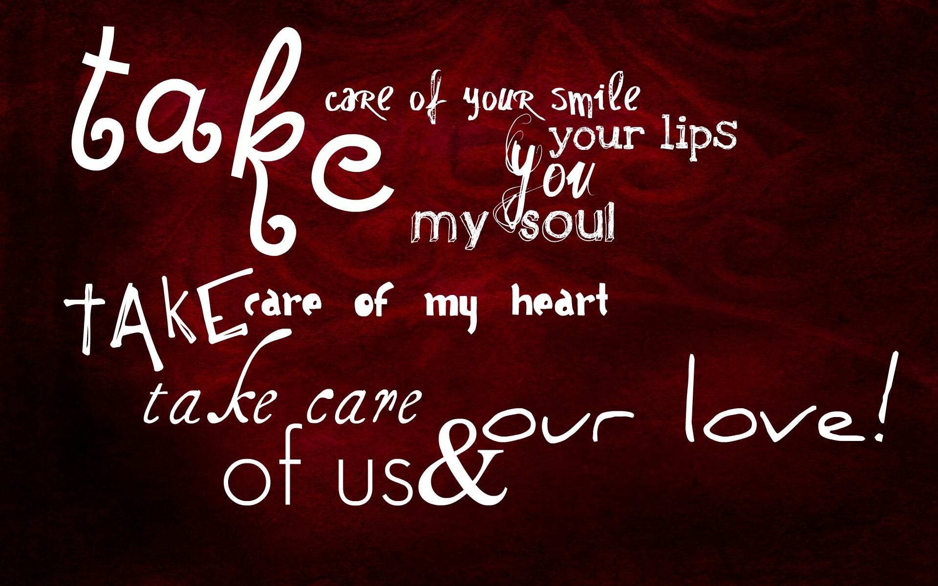 love, red, typography, letters, hearts - desktop wallpaper