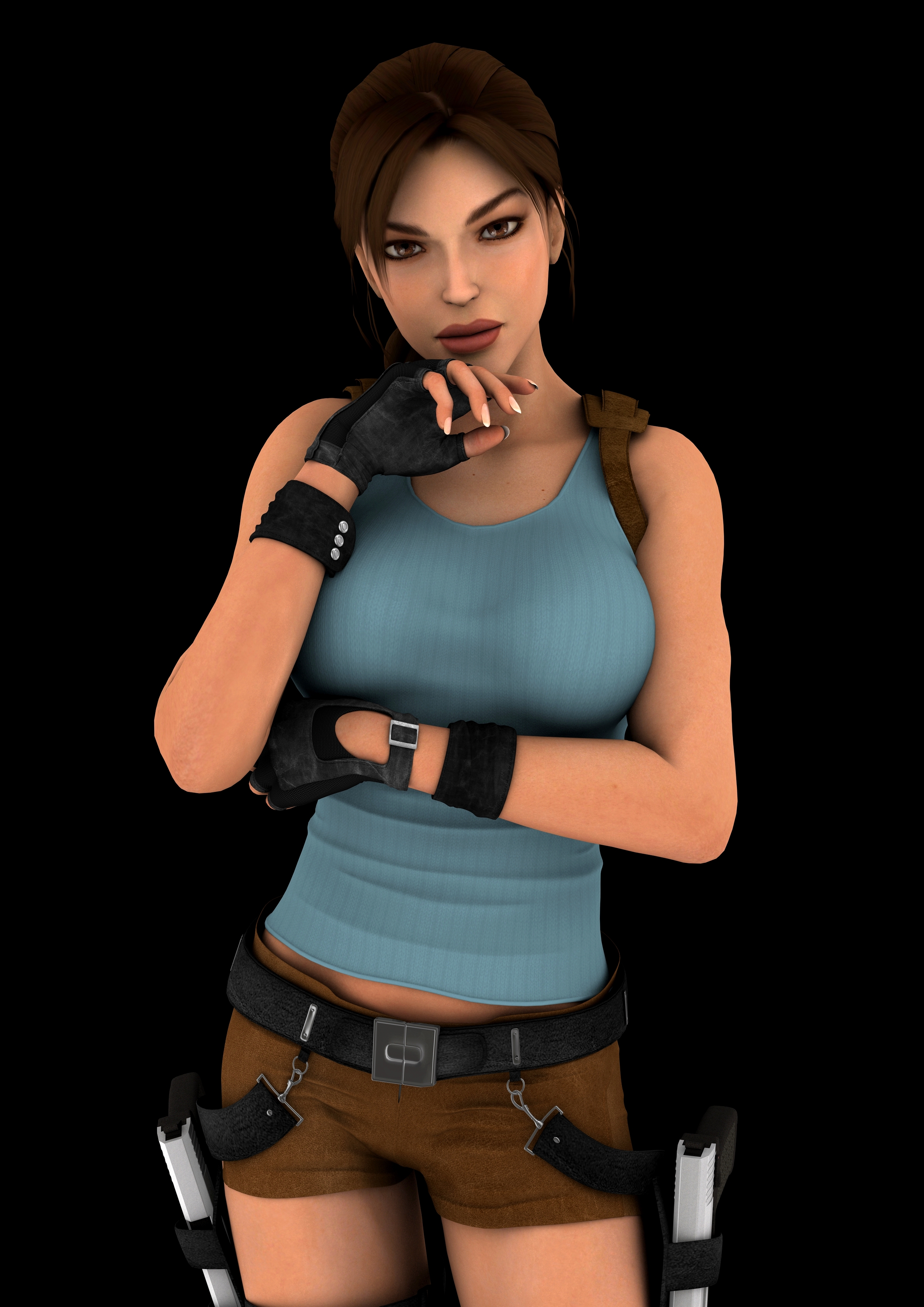 3D view, Tomb Raider, Lara Croft - desktop wallpaper