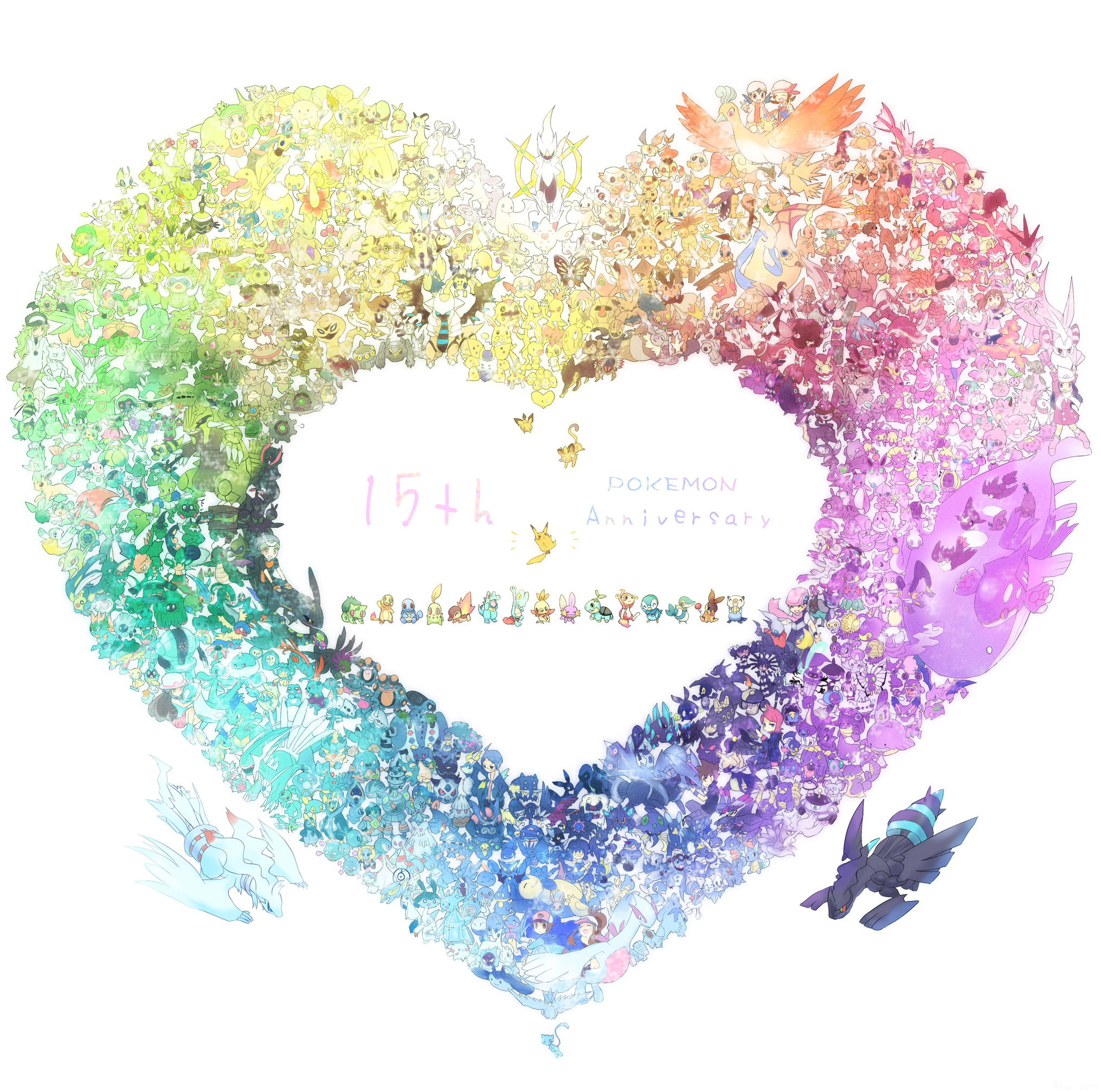 Pokemon, hearts - desktop wallpaper