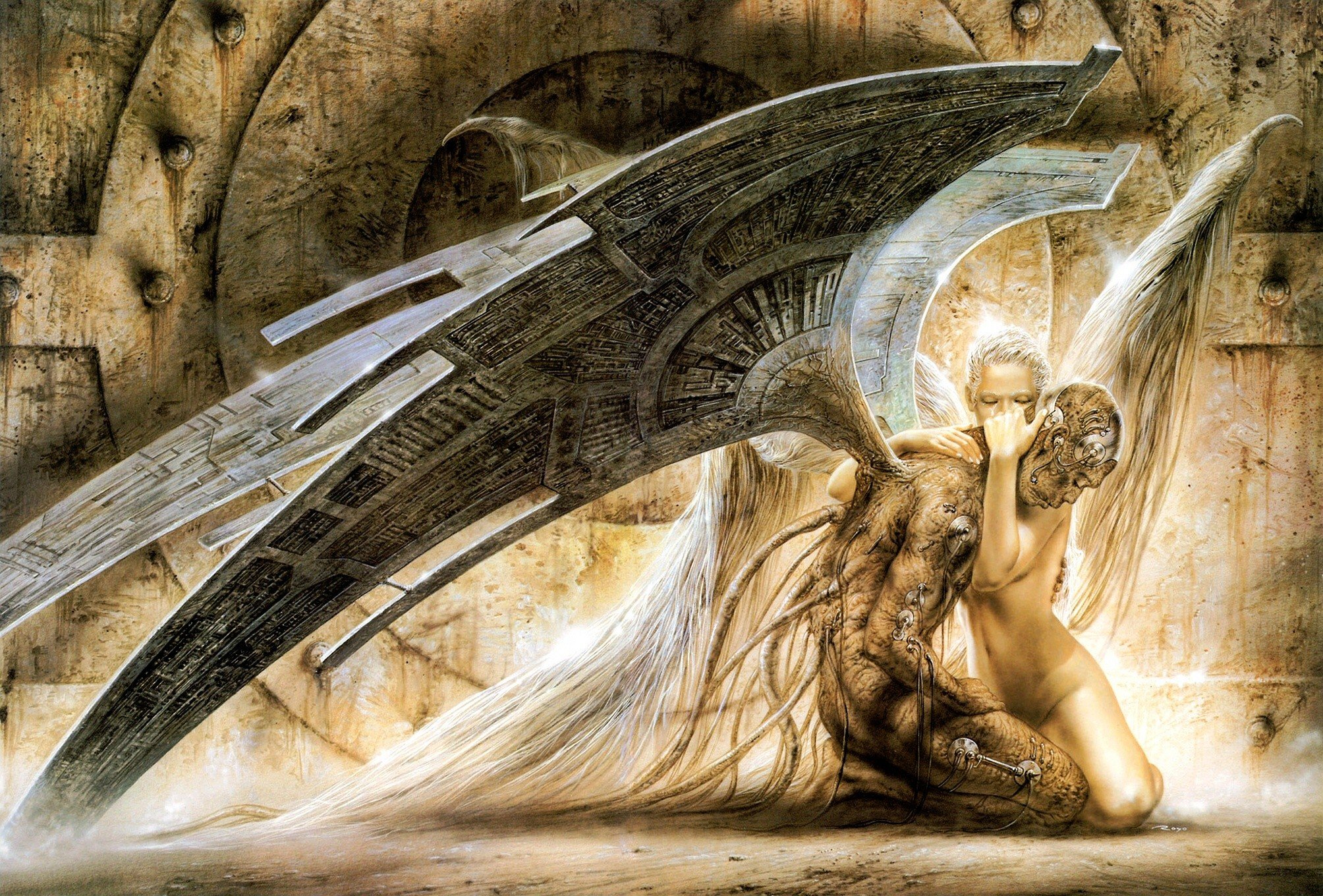 angels, Luis Royo, digital art - desktop wallpaper