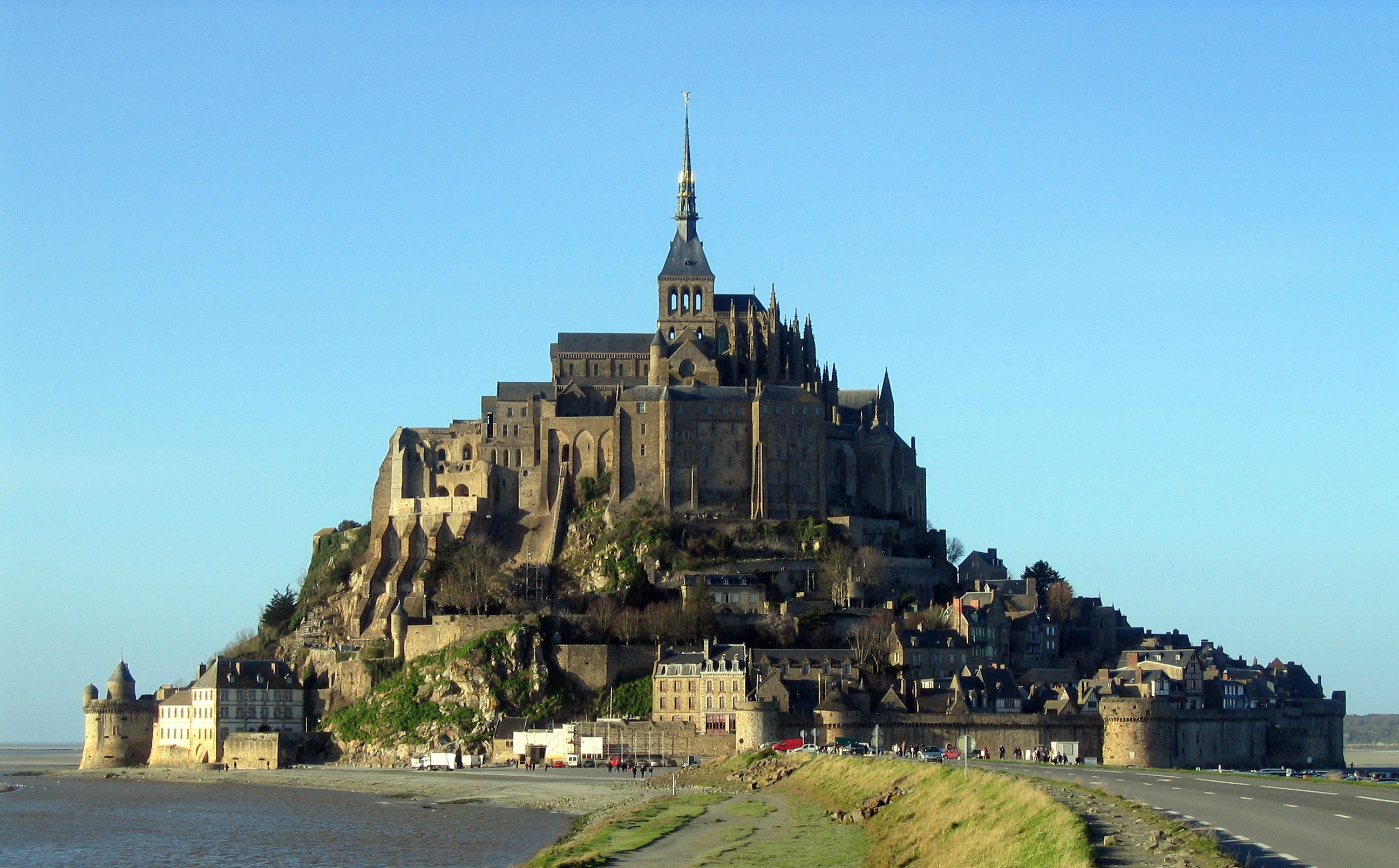 architecture, France, Mont St Michel - desktop wallpaper