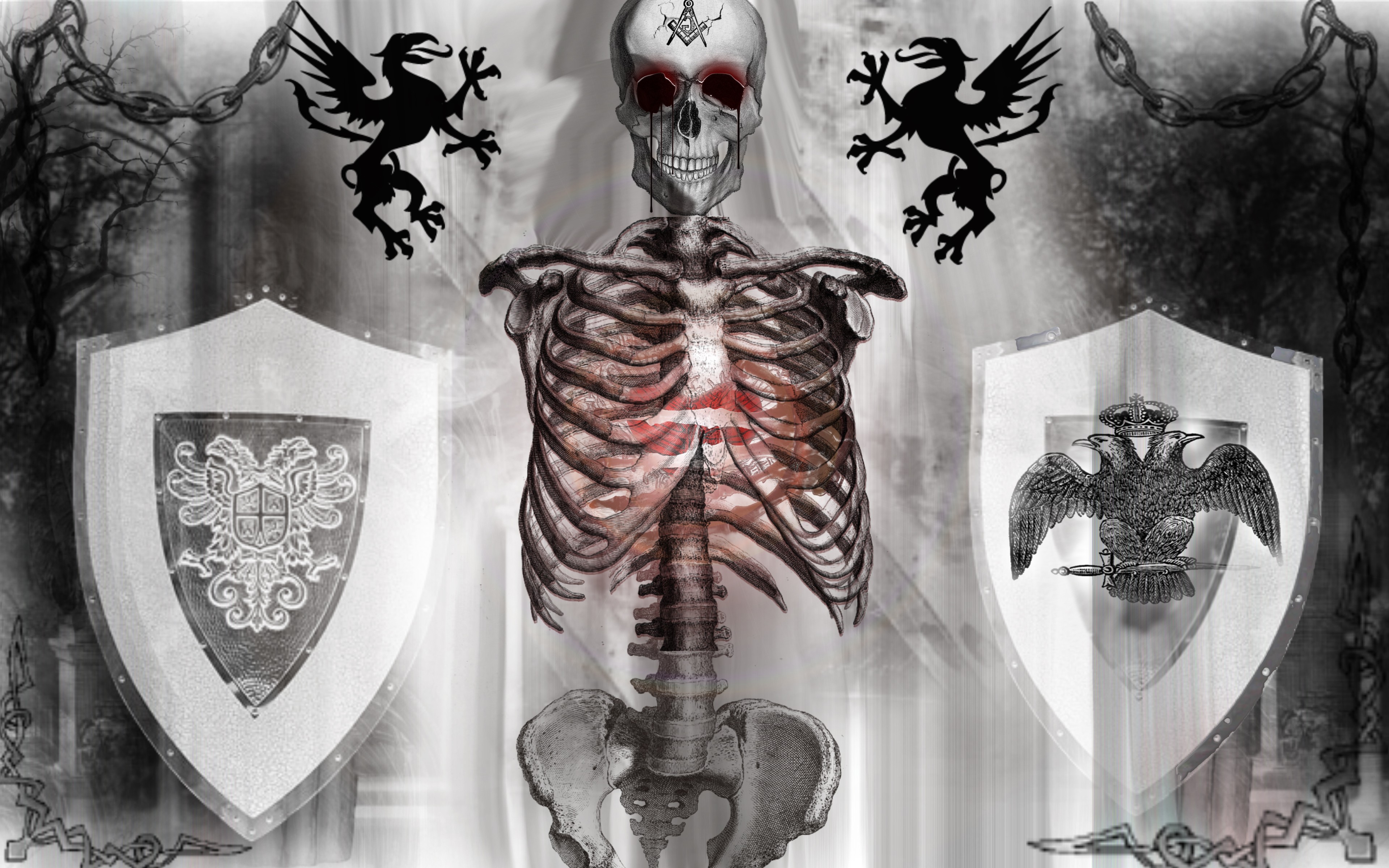 illuminati, New World Order, skull and bones - desktop wallpaper