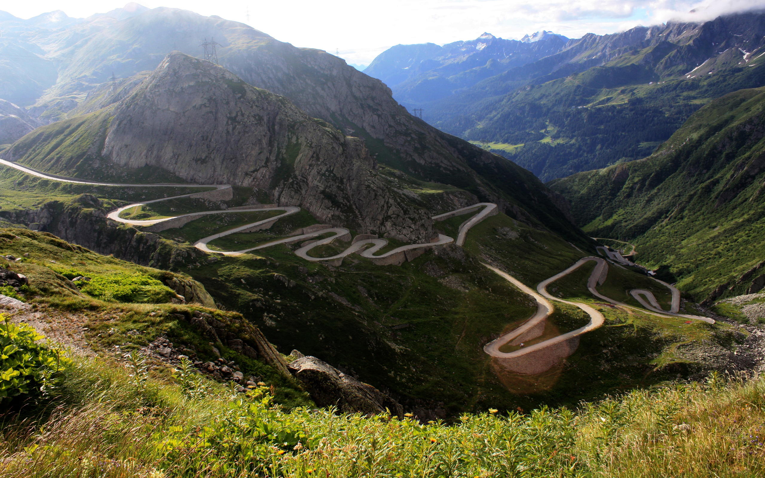 mountains, roads, Gotthard Pass - desktop wallpaper