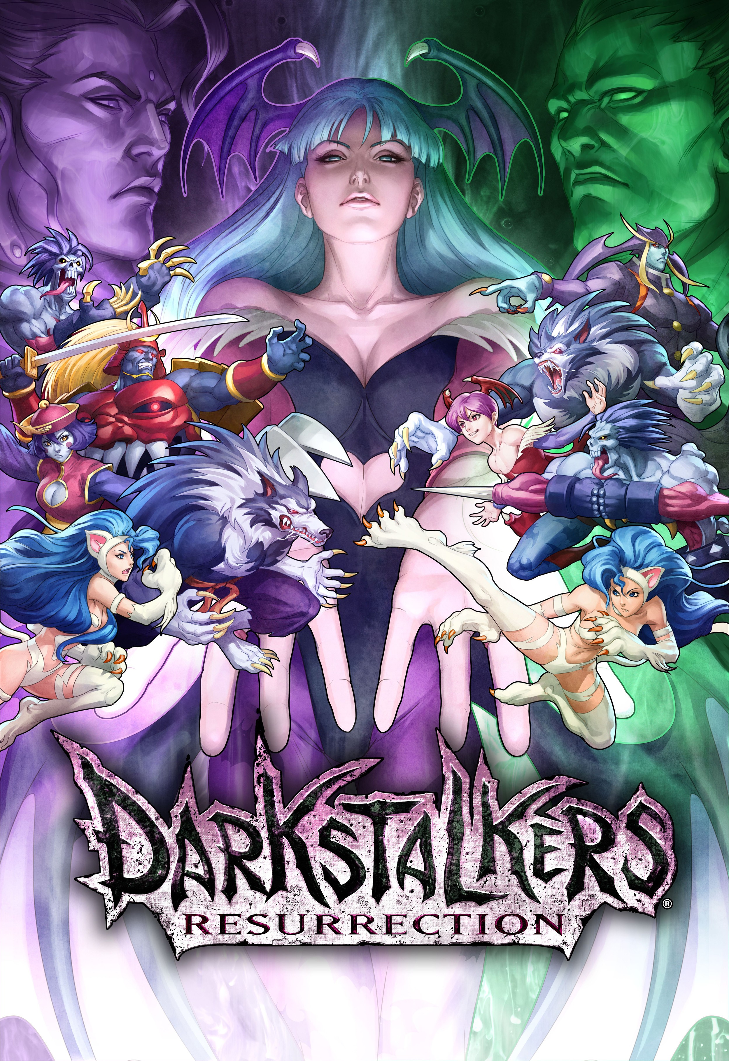 Darkstalkers, video games, Morrigan Aensland, Lilith Aensland, Felicia (Darkstalkers) - desktop wallpaper