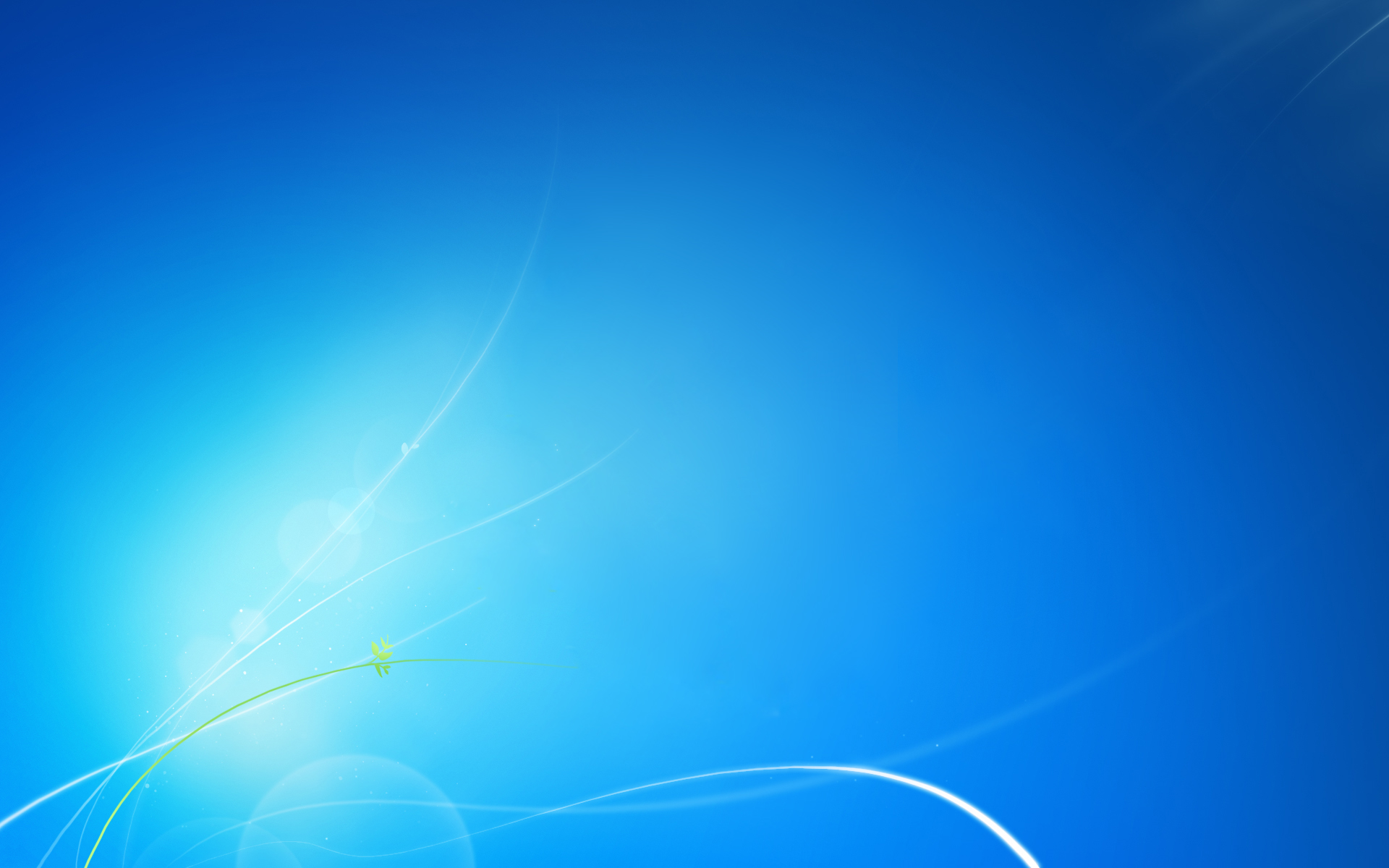 Windows 7, leaves, Microsoft Windows, blue background - desktop wallpaper