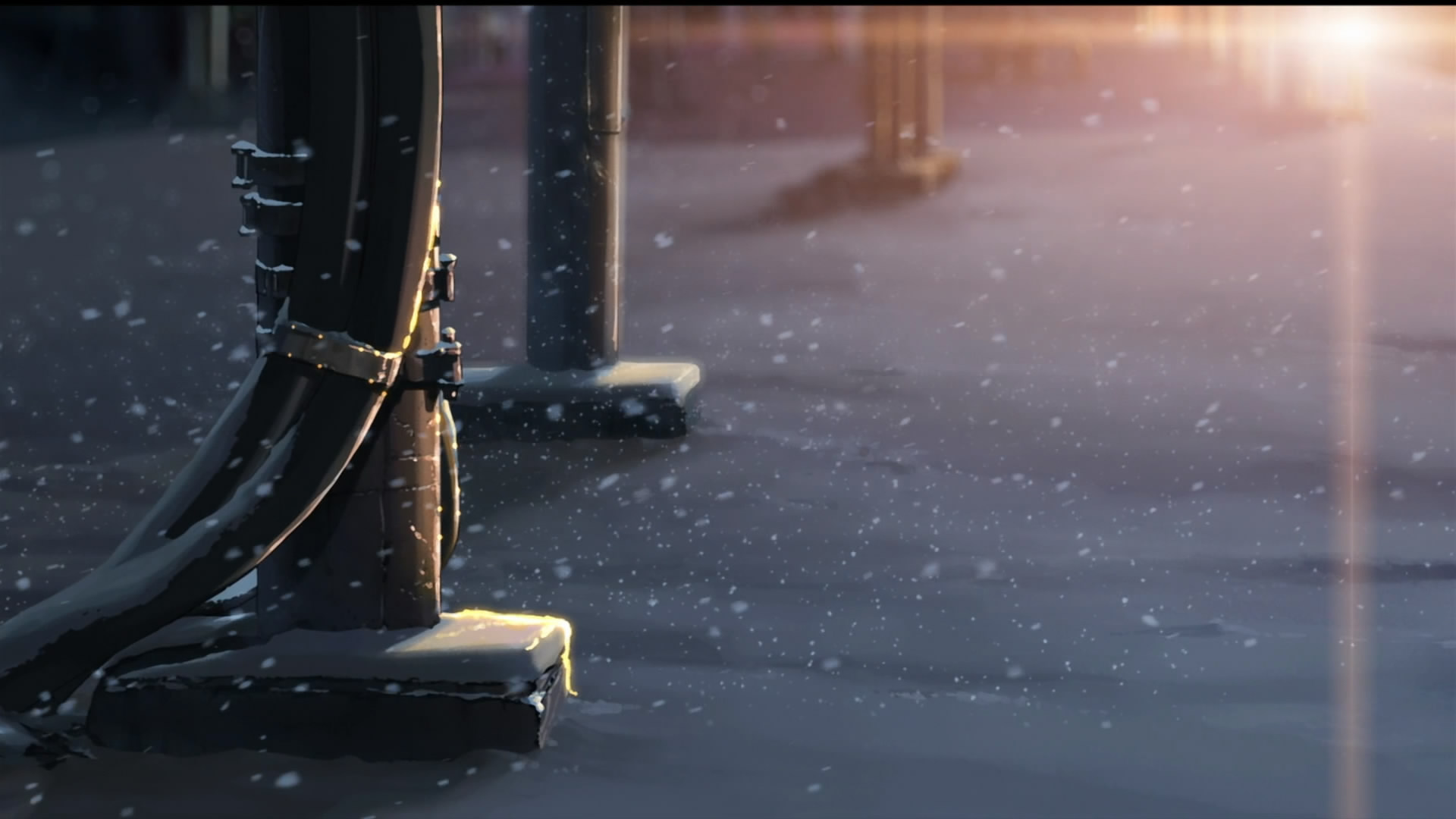 snow, Makoto Shinkai, 5 Centimeters Per Second - desktop wallpaper