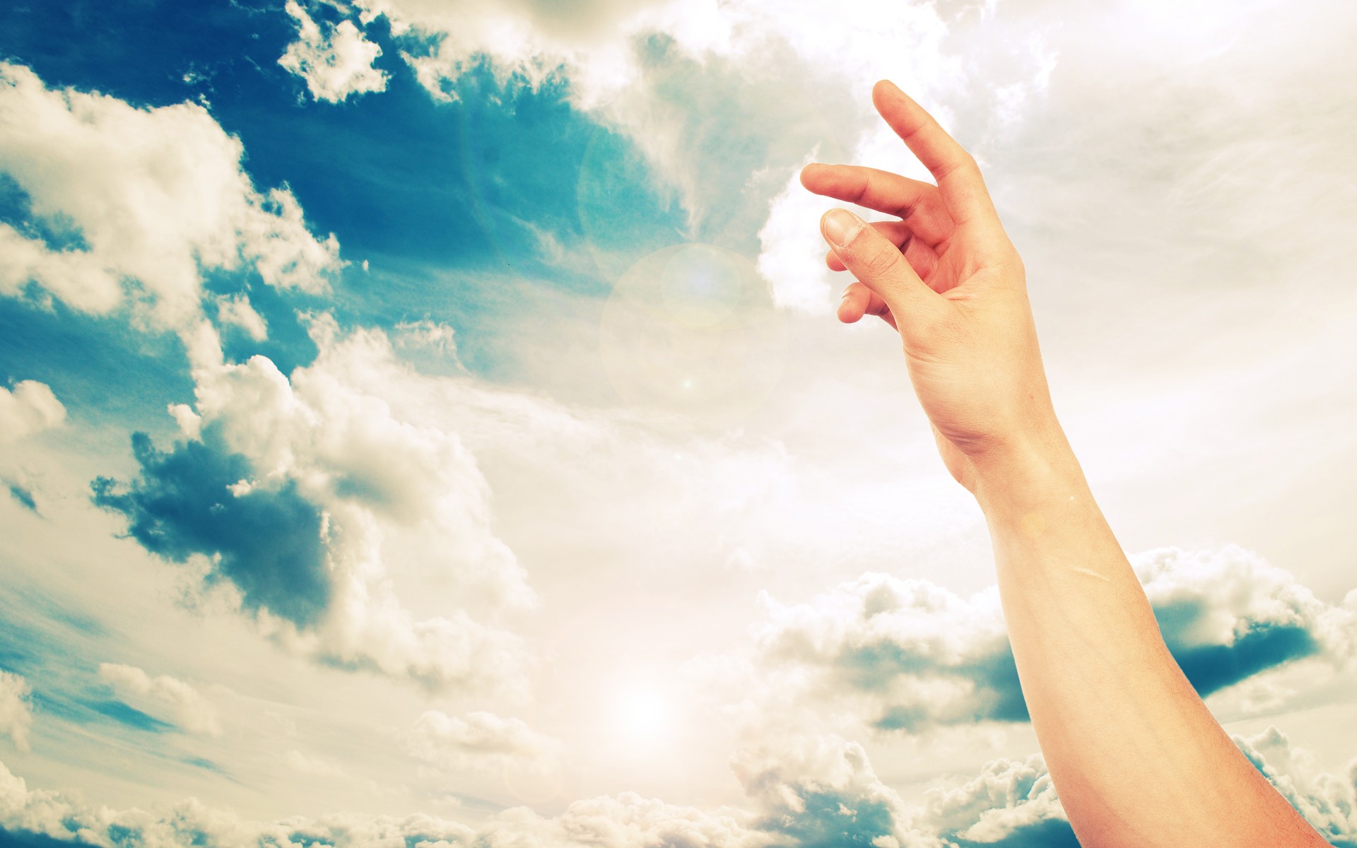 clouds, hands, skyscapes, arms raised - desktop wallpaper