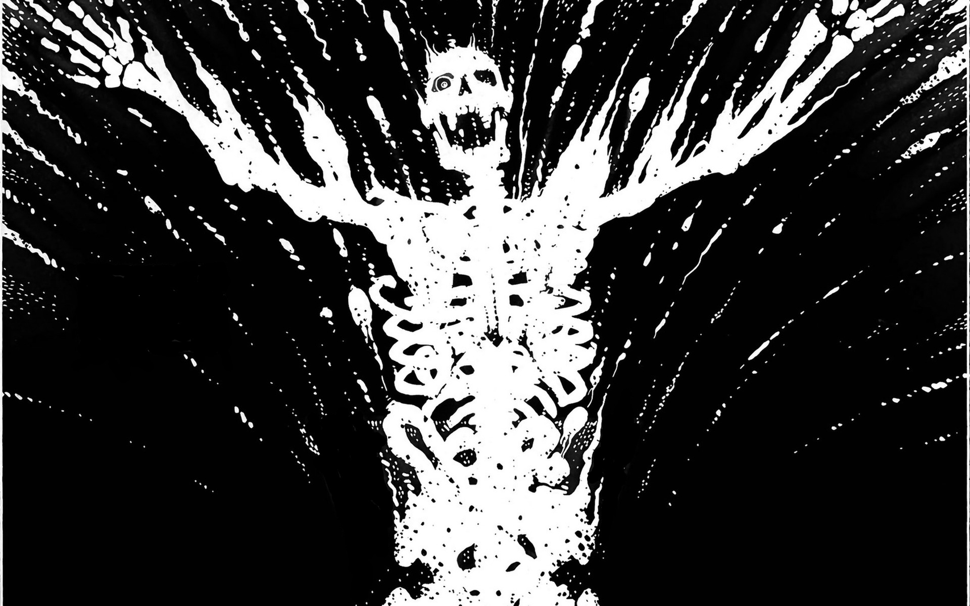 Watchmen, skeletons, Dr. Manhattan - desktop wallpaper
