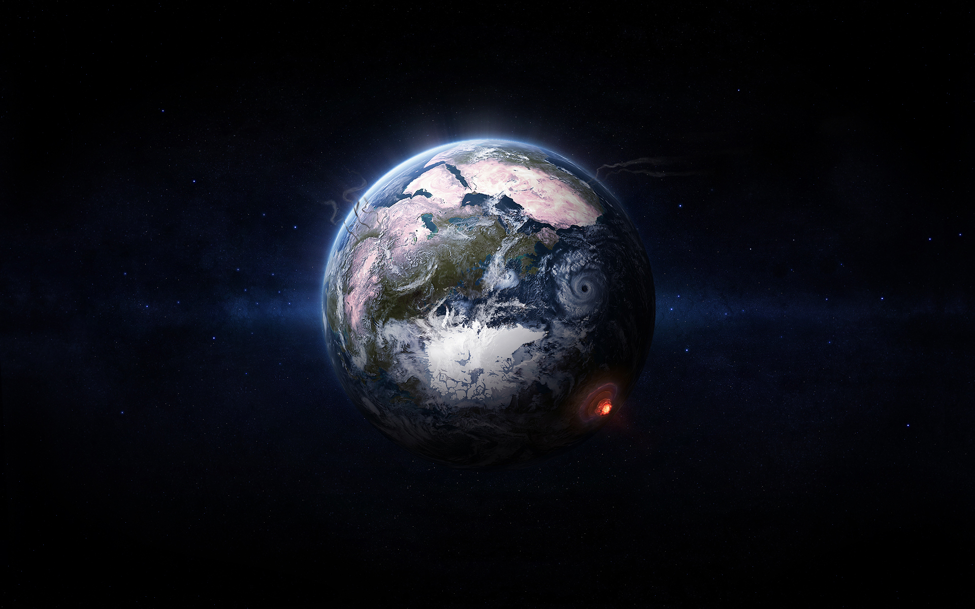 outer space, planets, Earth - desktop wallpaper