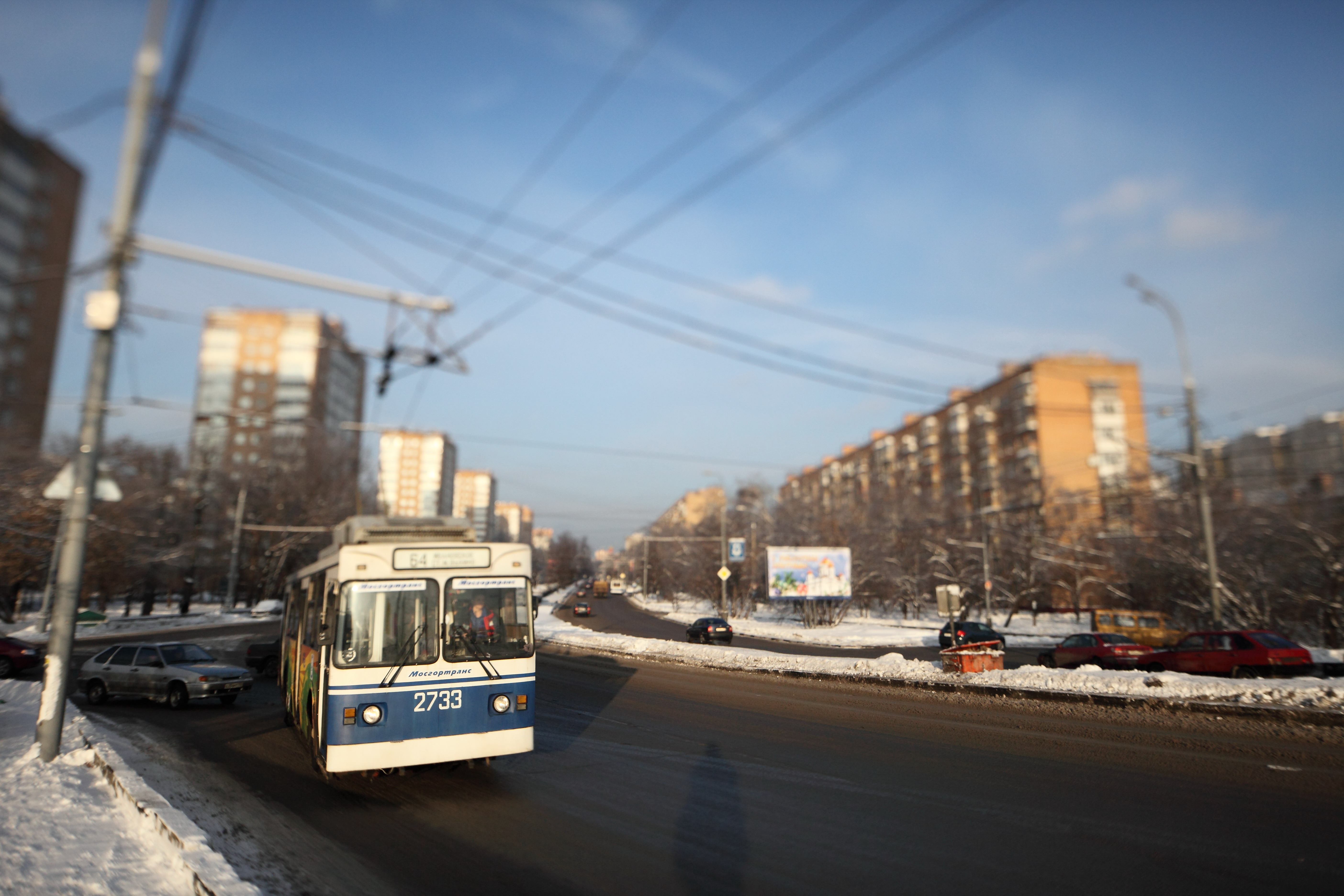Russia, Moscow, trolley bus - desktop wallpaper