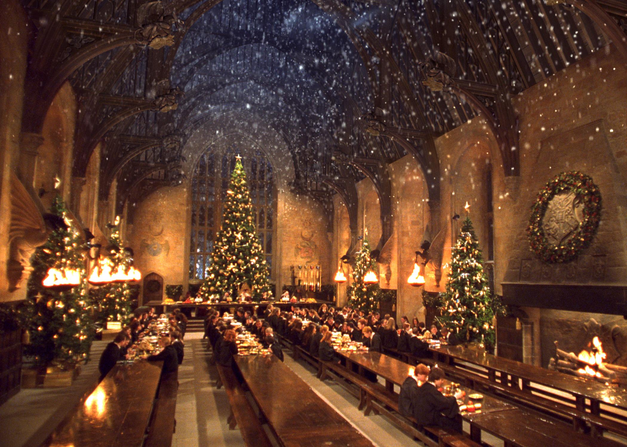 movies, Harry Potter, Harry Potter and the Chamber of Secrets, Hogwarts, X-mas - desktop wallpaper