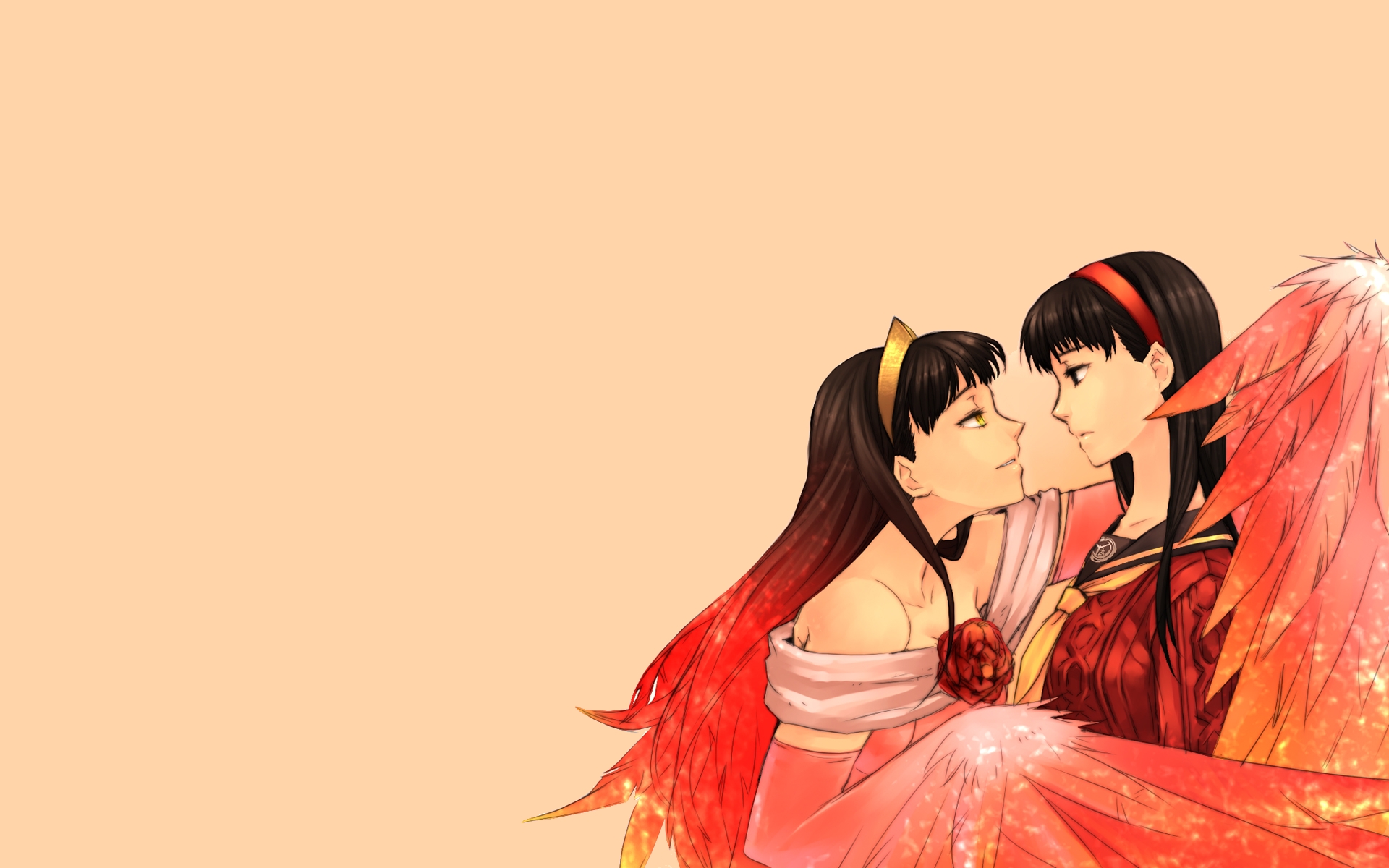 Persona series, Persona 4, simple background, Amagi Yukiko - desktop wallpaper