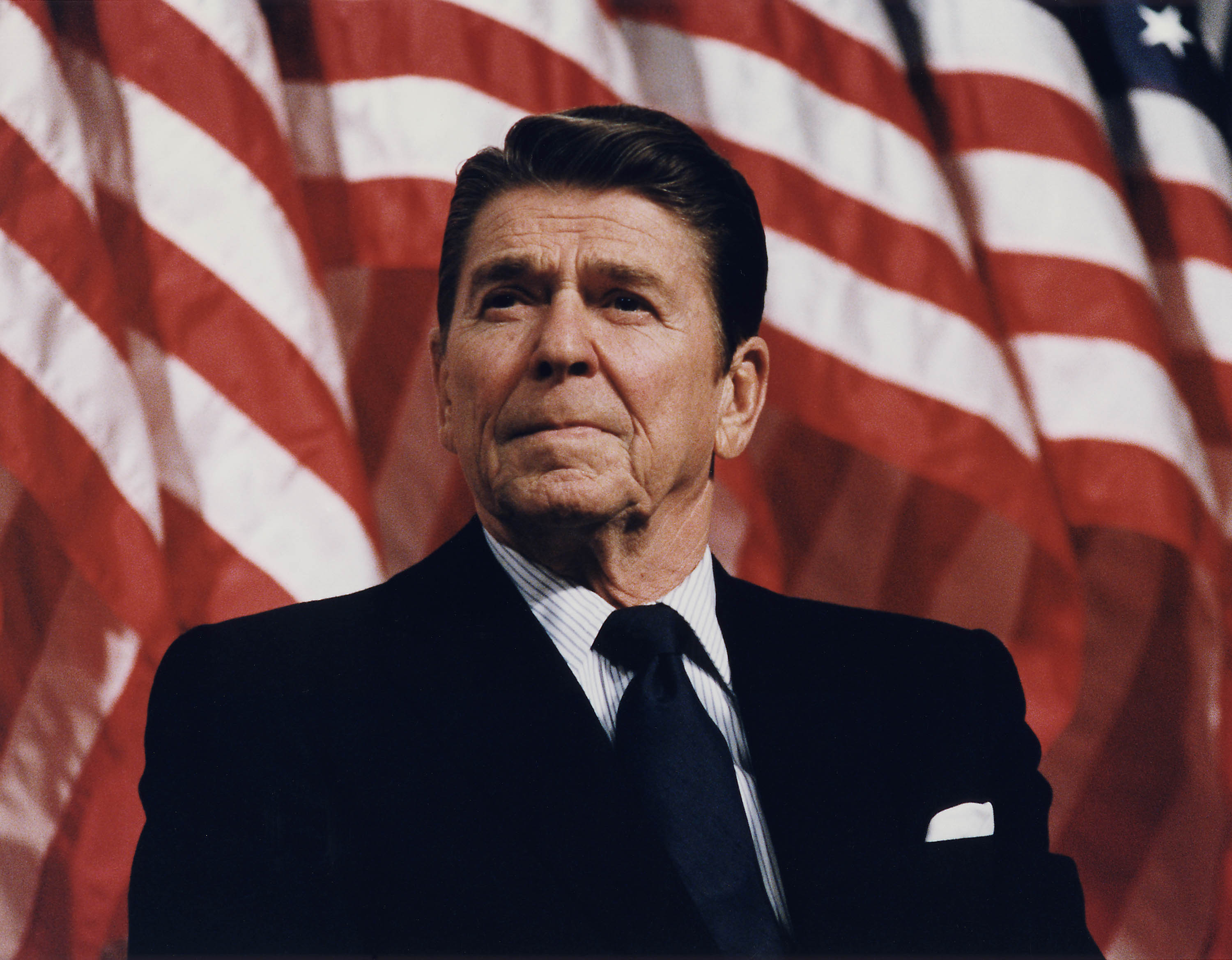 suit, Ronald Reagan, American Flag - desktop wallpaper