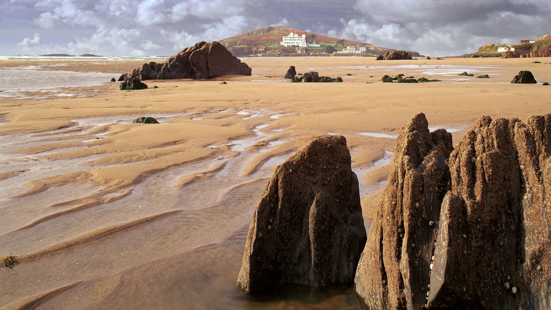 landscapes, sand, rocks, beaches - desktop wallpaper