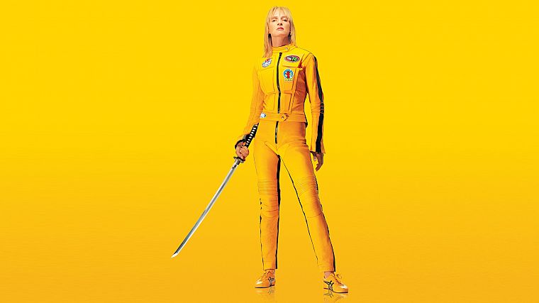 yellow, Uma Thurman, Kill Bill, black mamba - desktop wallpaper
