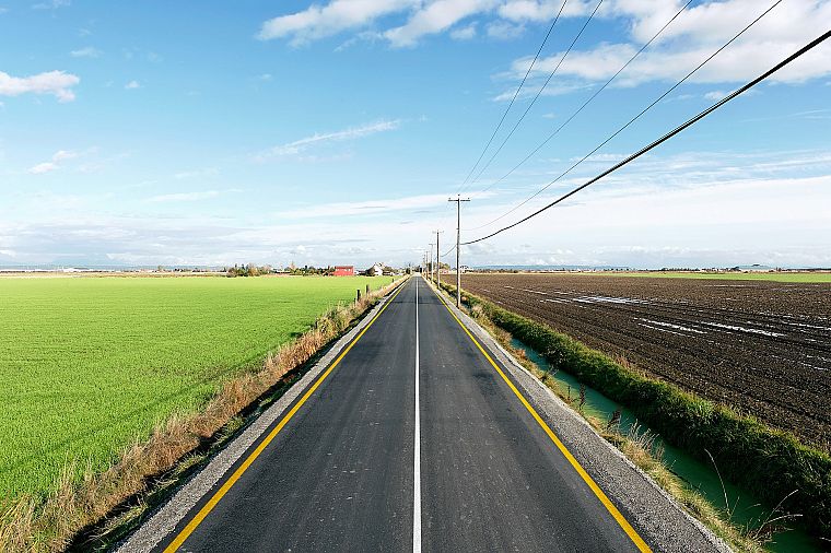 fields, roads - desktop wallpaper