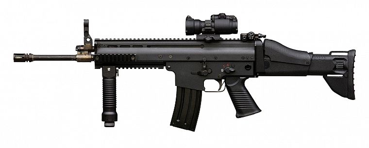 guns, weapons, SCAR-L, Aimpoint - desktop wallpaper